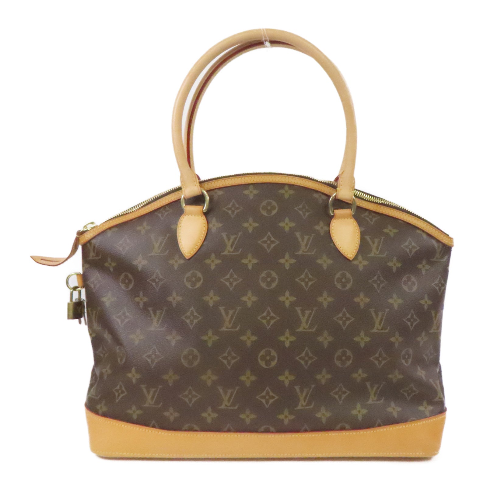 LOUIS VUITTON 【激減優惠】Monogram Lockit horizontal金扣手挽袋啡色