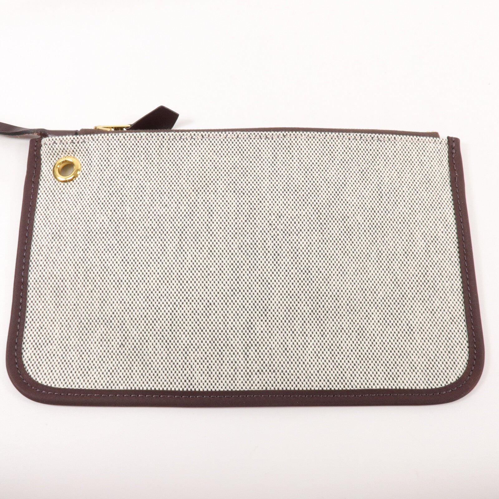 HERMES Toile H帆布/Vache Hunter皮革Herbag PM手挽肩背兩用袋Rouge Sellier