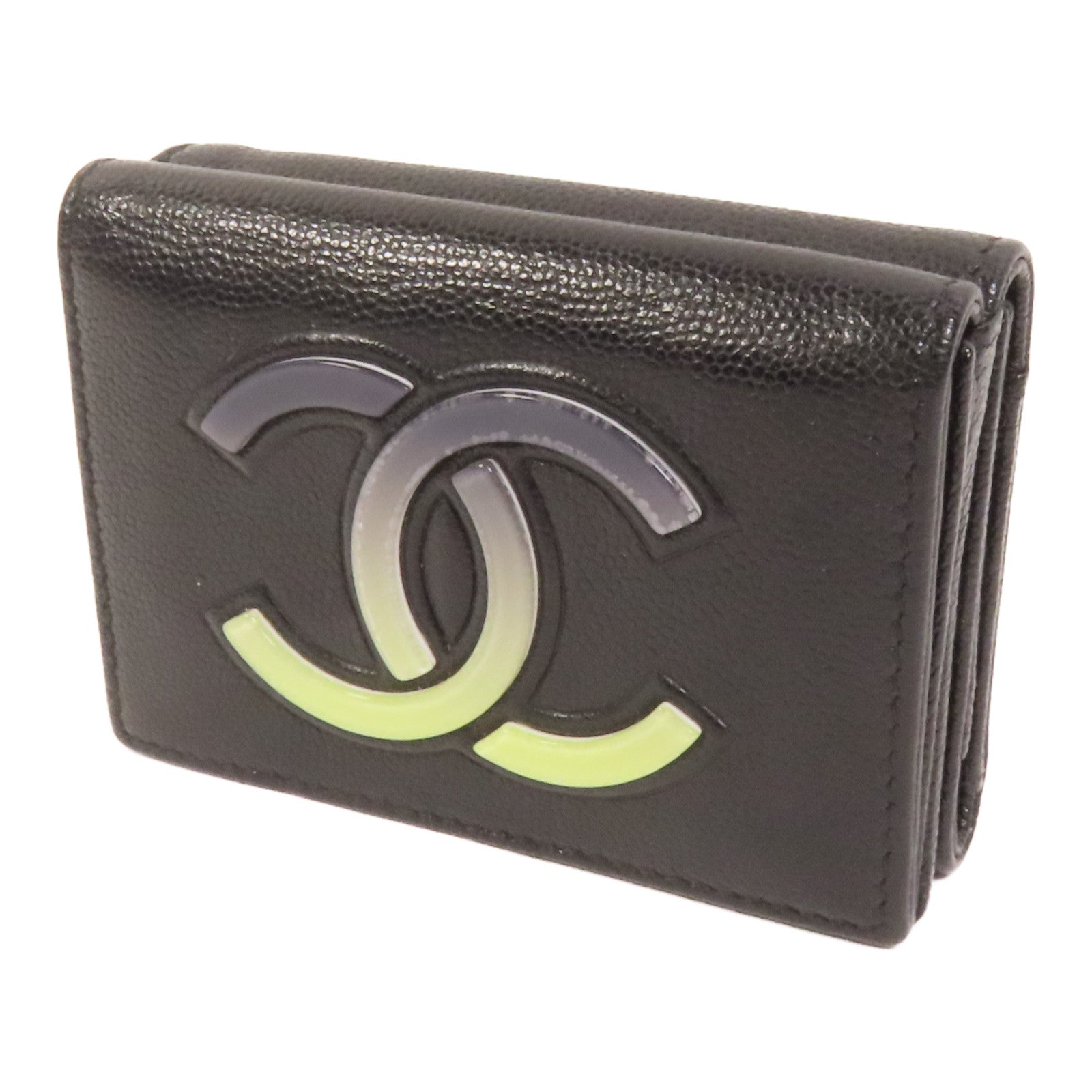 CHANEL 【激減優惠】牛皮皮革Fold Walle錢包