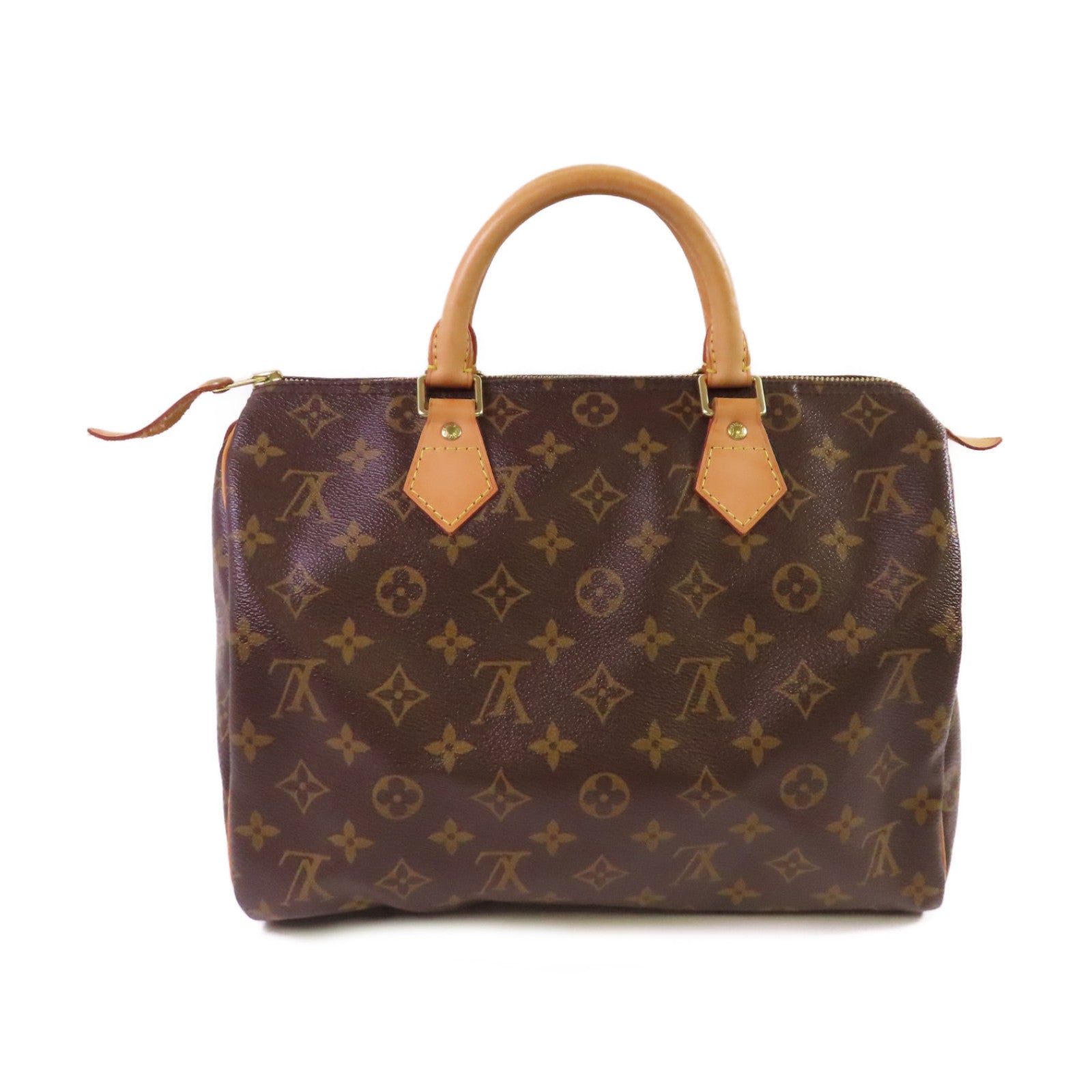 LOUIS VUITTON Monogram Speedy 30 Hand Bag金扣手挽袋啡色