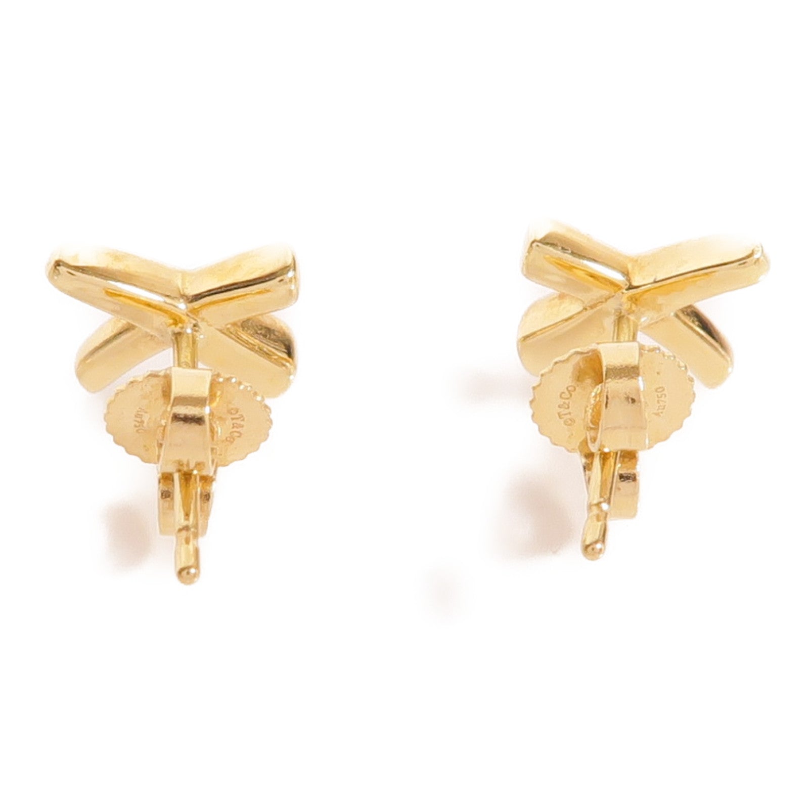 TIFFANY＆CO 18K金X Earrings耳環