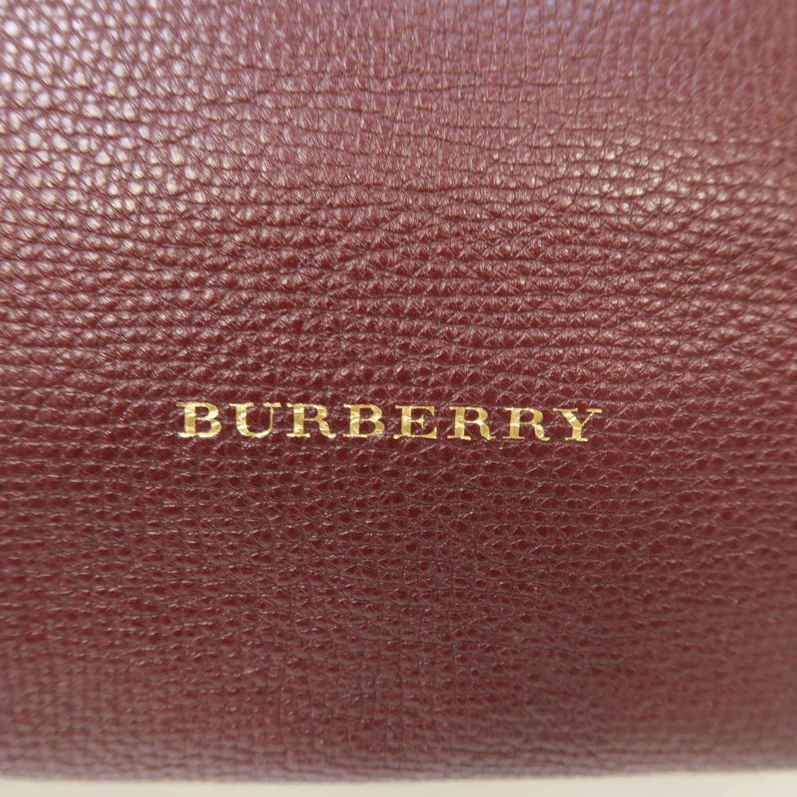 BURBERRY 牛皮皮革Shoulder Bag金扣肩背袋酒紅色