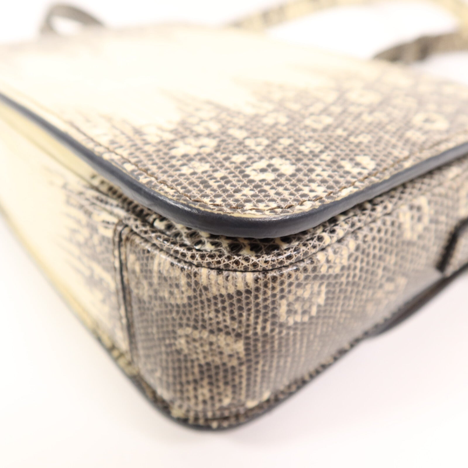 CELINE 蜥蝪皮革Teen Triomphe Bag In Lizard肩背袋