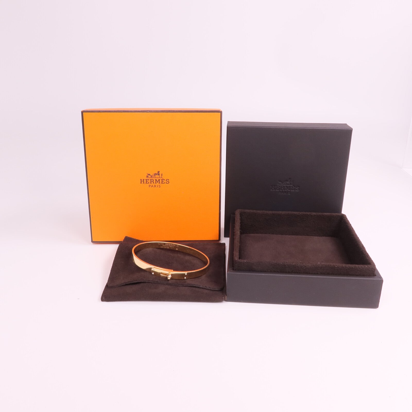 HERMES 18K玫瑰金Kelly Bracelet手鐲