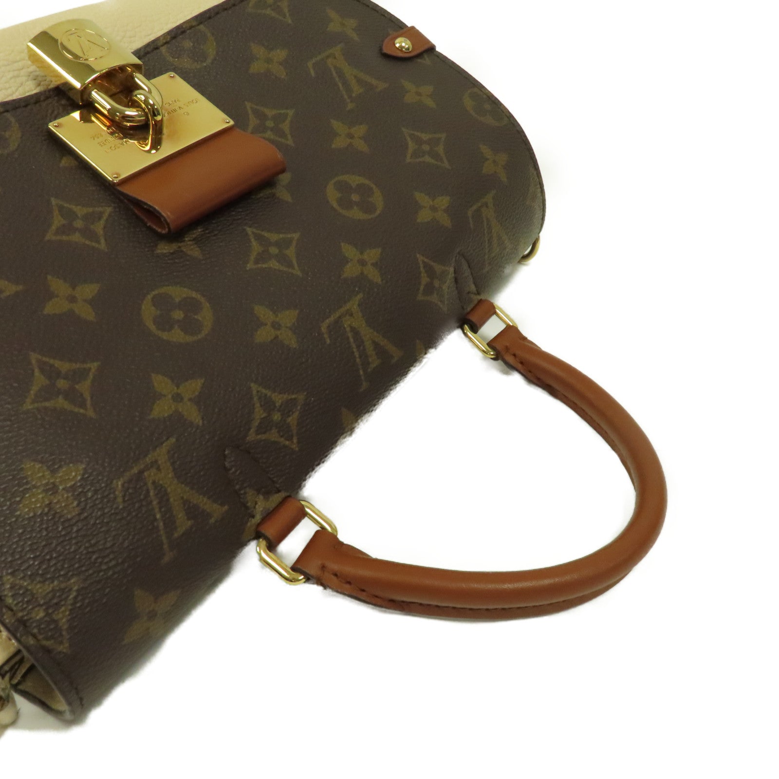 LOUIS VUITTON Monogram Vaugirard金扣手挽肩背兩用袋啡色/米色