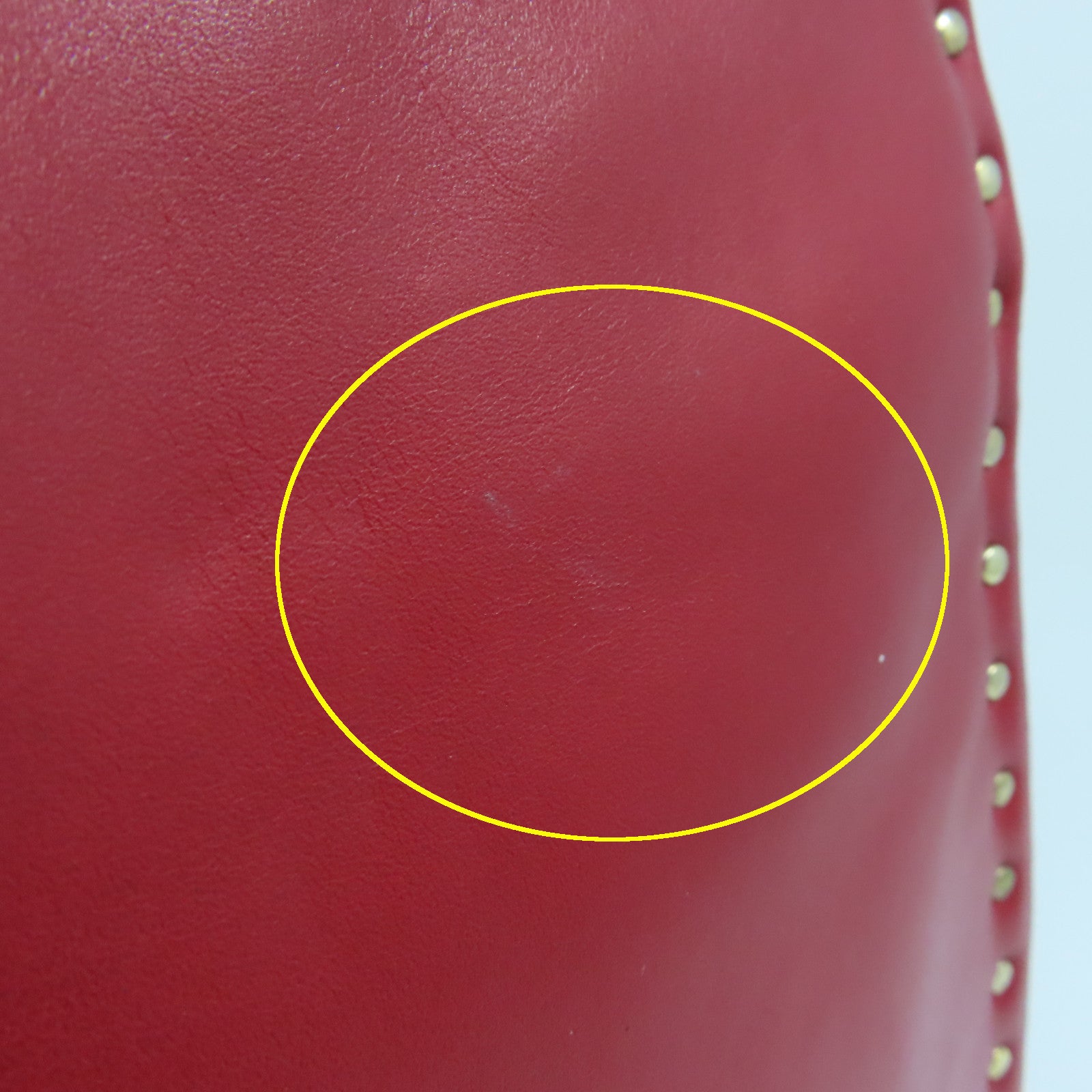 Valentino 【激減優惠】皮革Shoulder Bag金扣手挽袋紅色