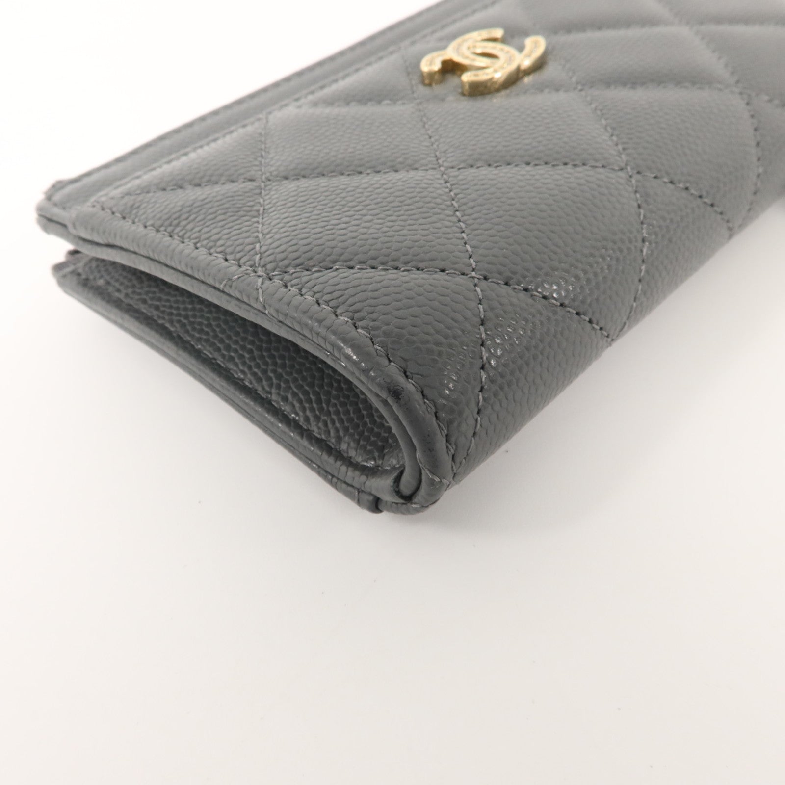 CHANEL 牛皮皮革CC Logo Zipper Wallet錢包