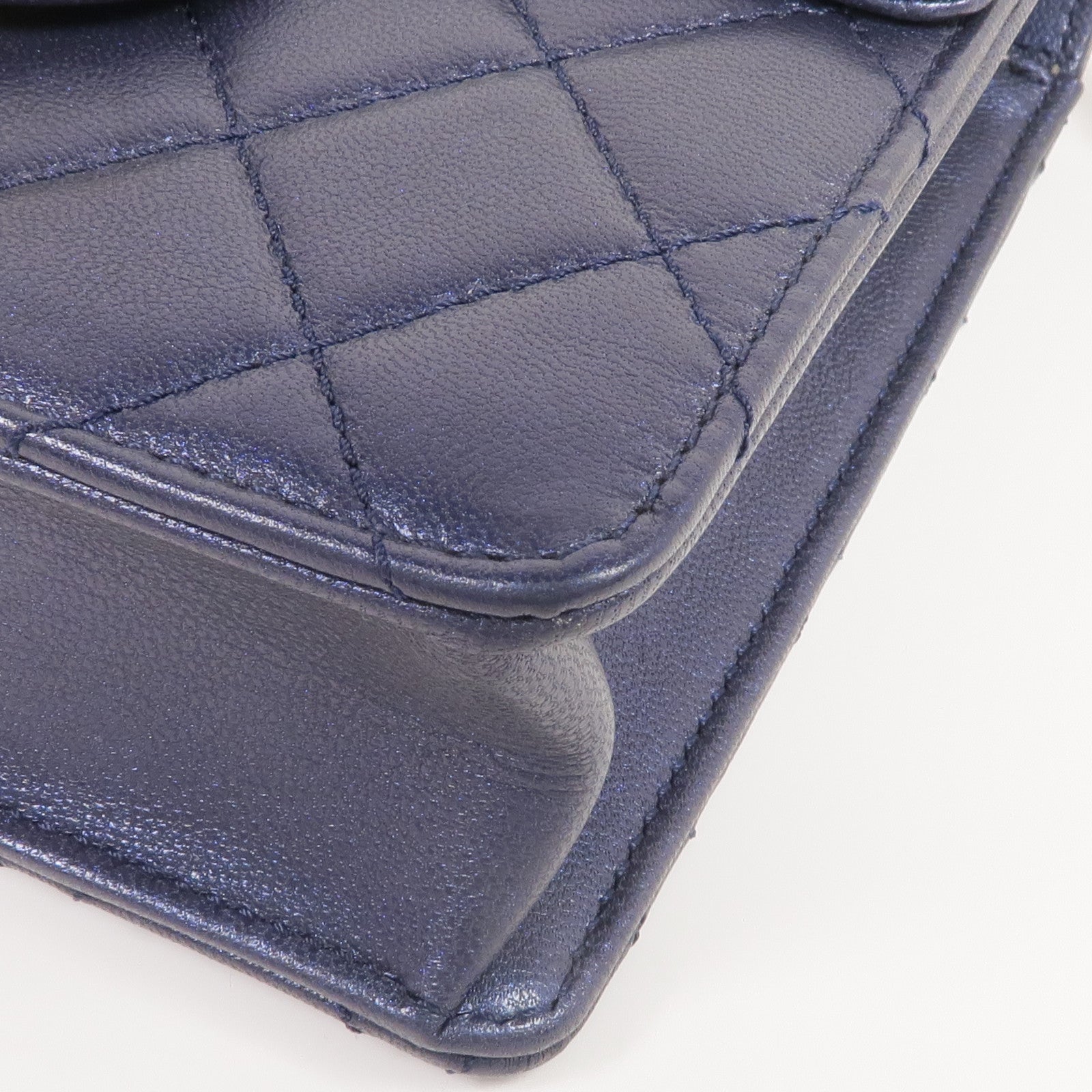 CHANEL 牛皮皮革Chain Shoulder金扣肩背袋