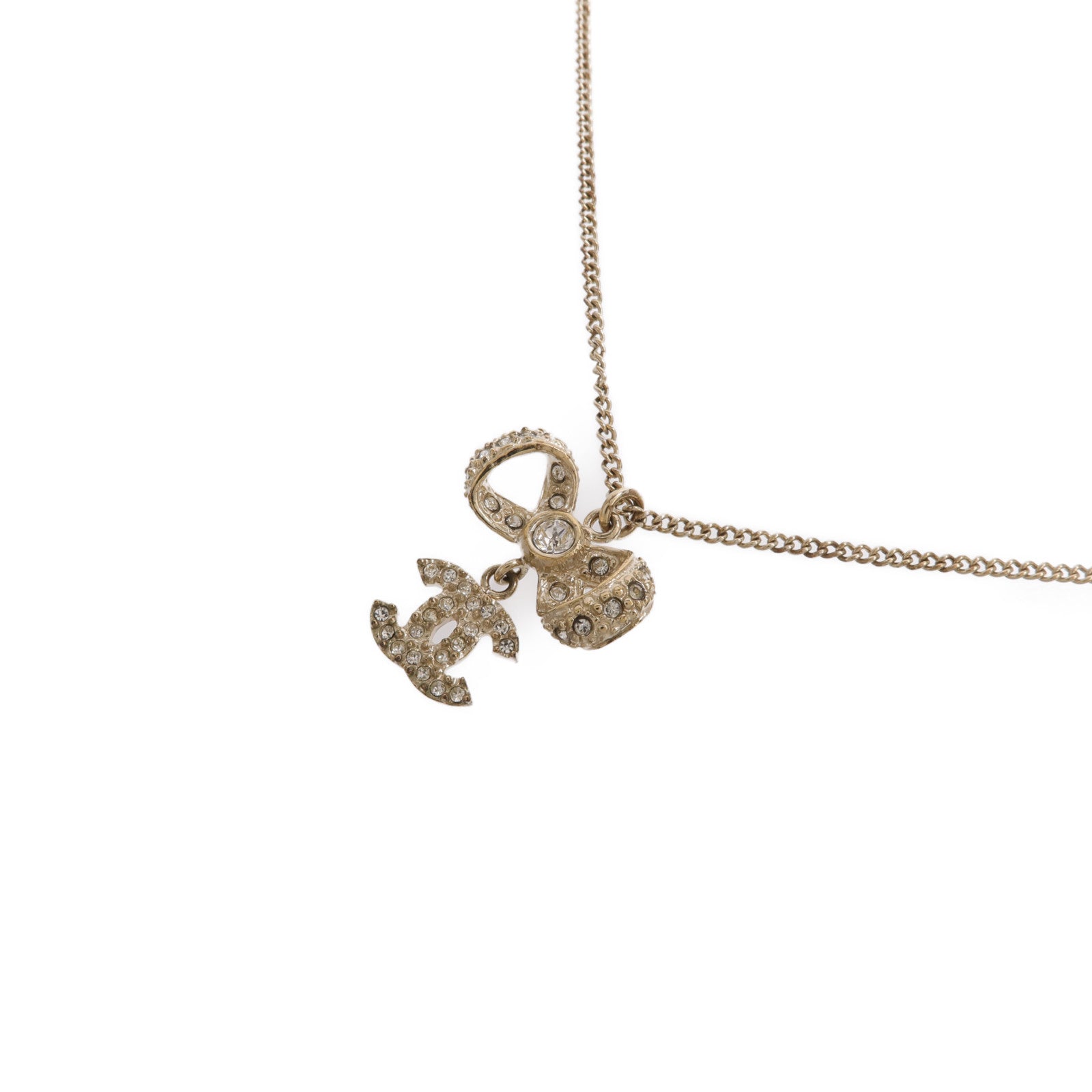 CHANEL 金屬Vintage Necklace水晶項鍊