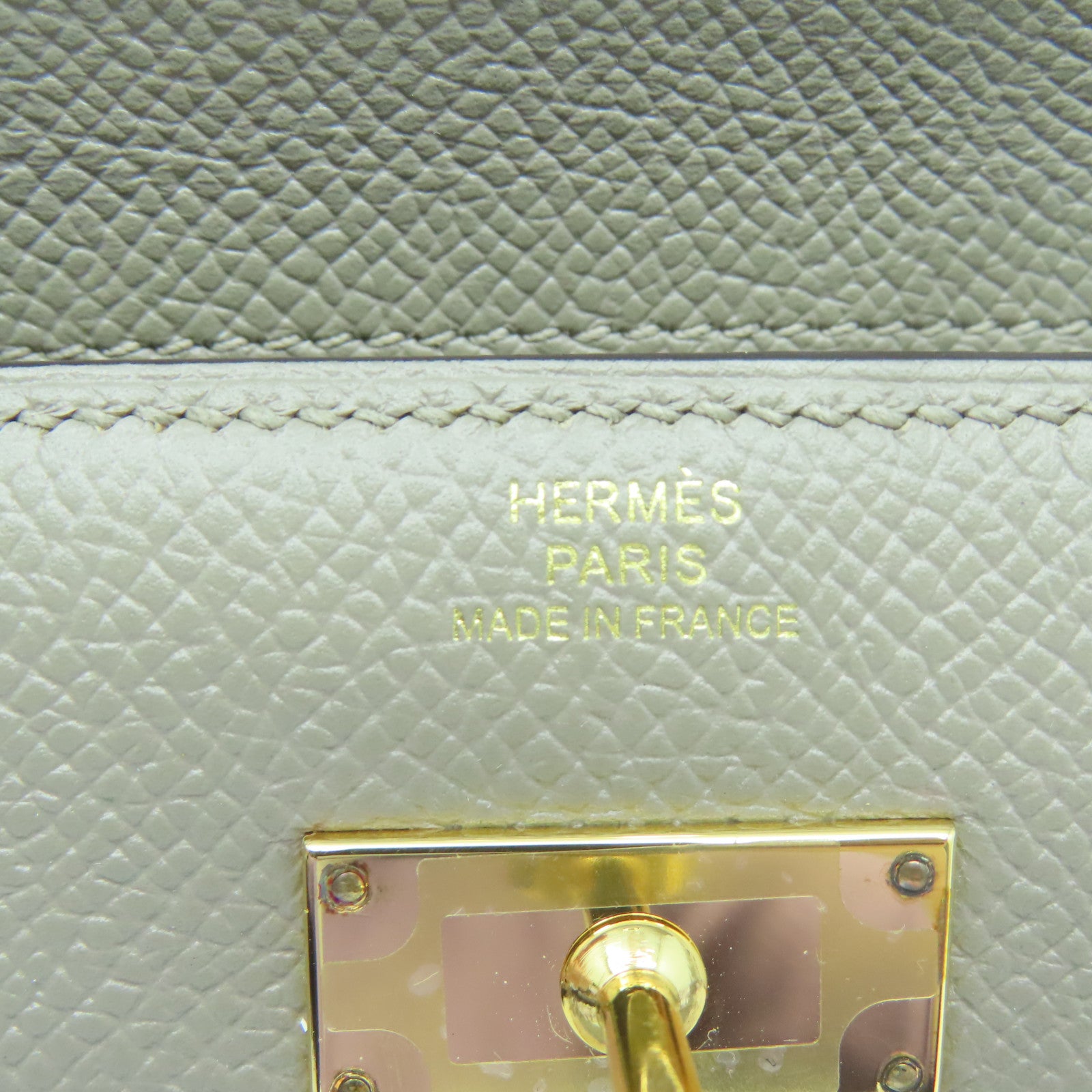 HERMES 【清倉大減價】Epsom皮革Kelly Wallet金扣錢包Gris Tourterelle淺灰色