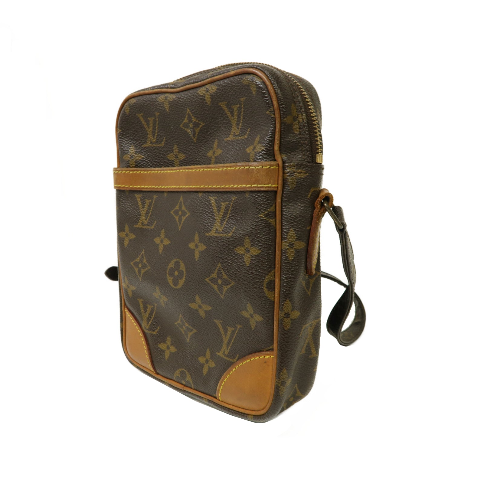 LOUIS VUITTON 【激減優惠】Monogram Danube金扣肩背袋啡色
