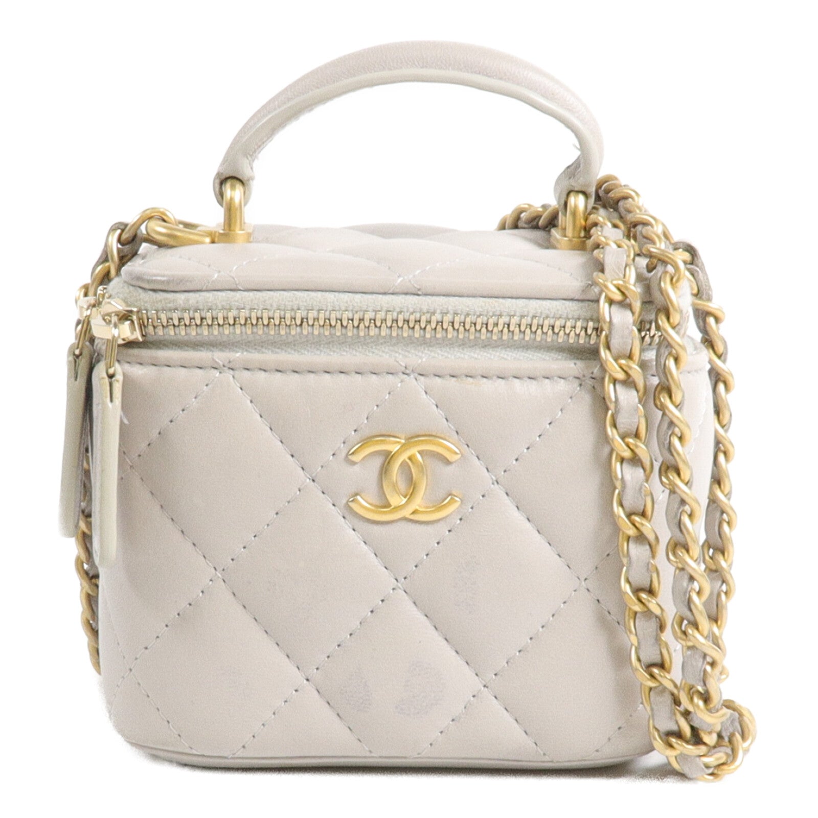 CHANEL 羊皮皮革Mini Vanity Case手挽肩背兩用袋