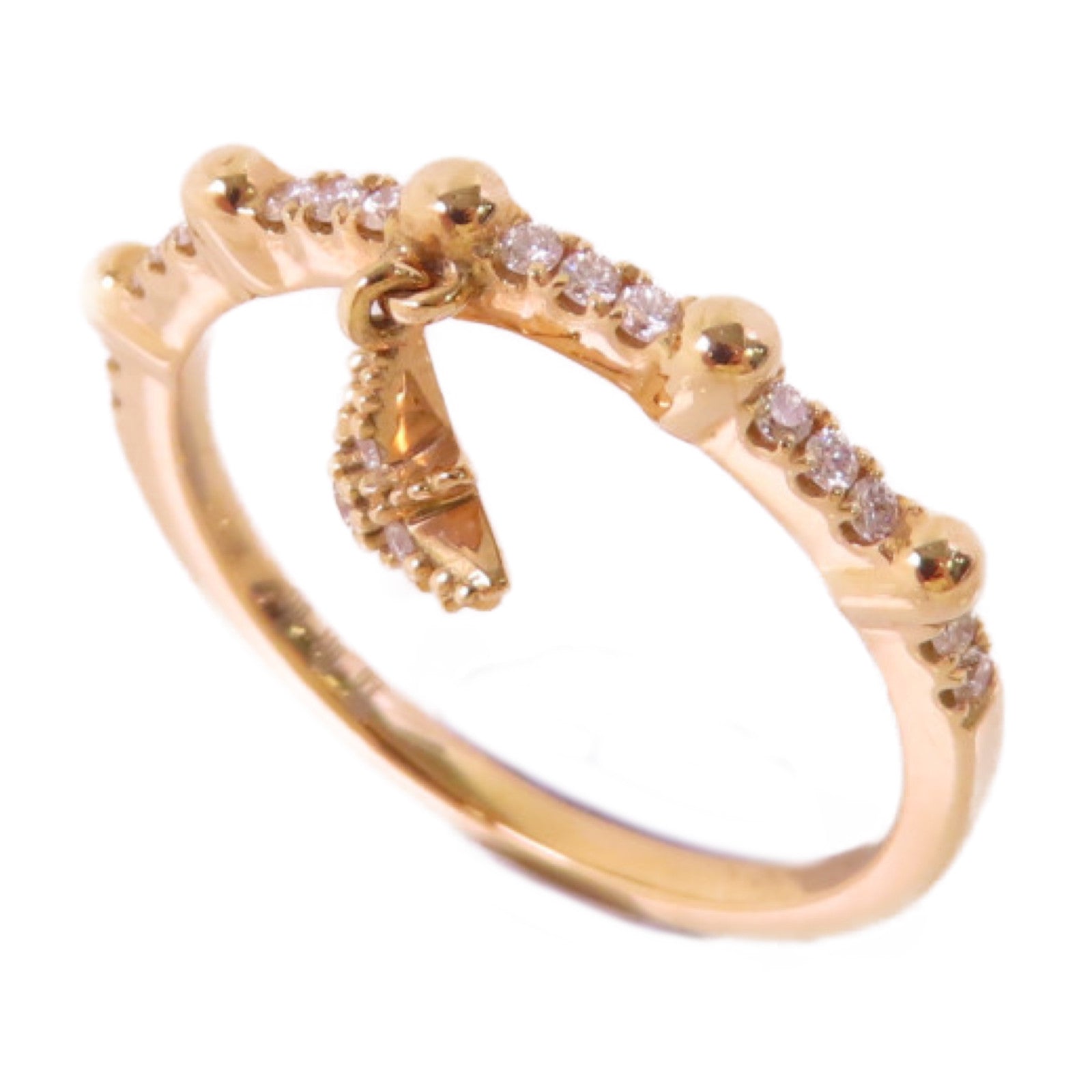 JEWELRY 14K玫瑰金/0.12ct鑽石Diamond Ring戒指US#5
