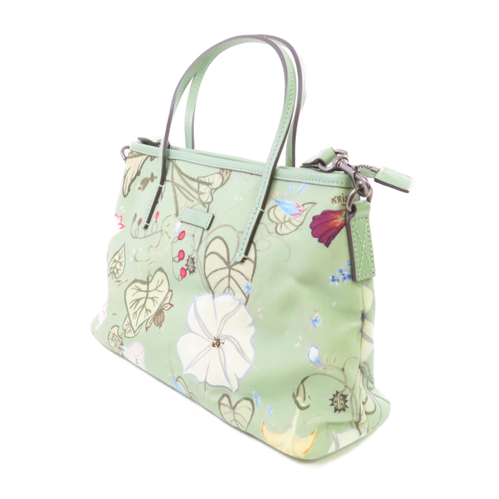 GUCCI 帆布2Way Tote Bag手挽肩背兩用袋綠色