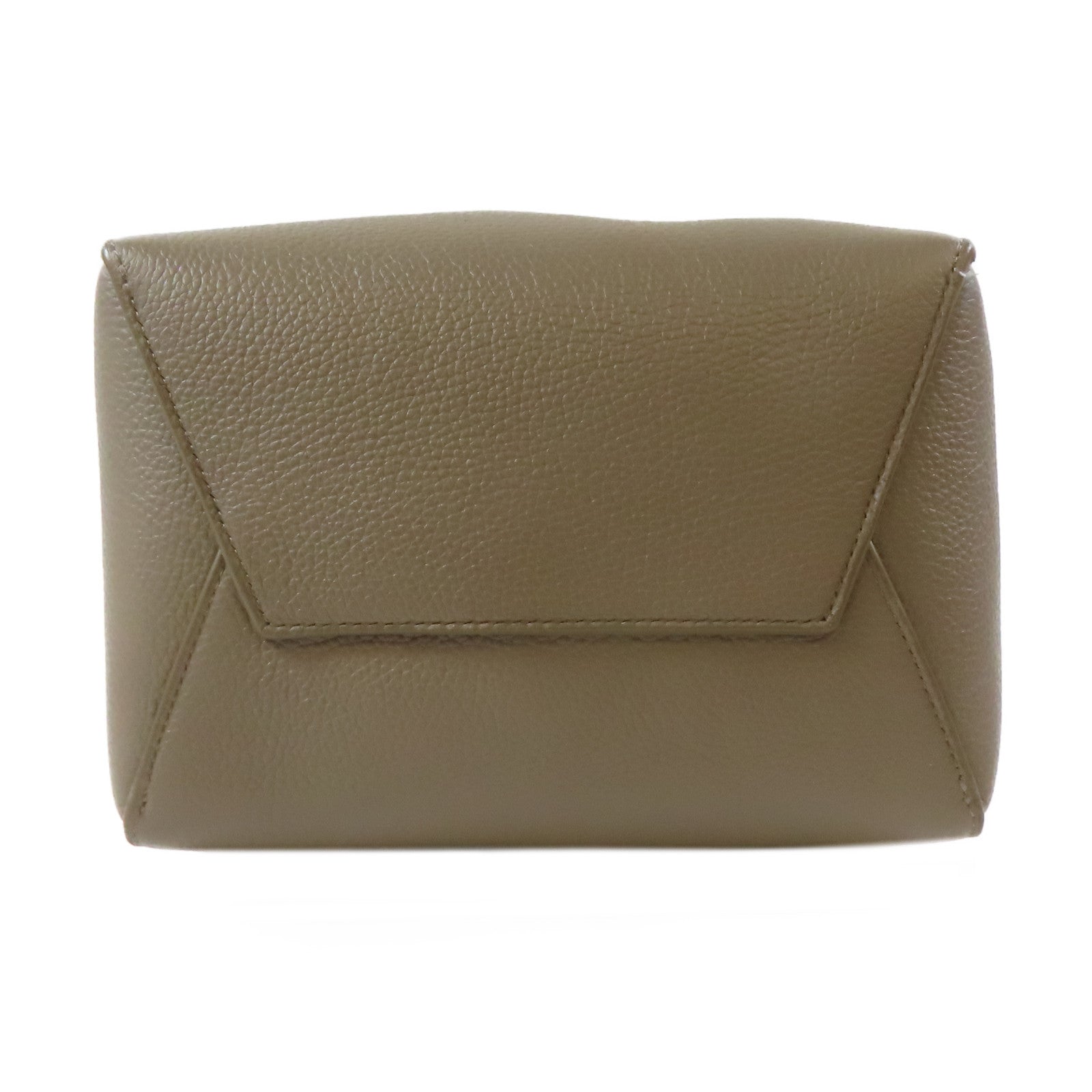 CELINE 【激減優惠】牛皮皮革Sangle Bucket Small金扣肩背袋灰色