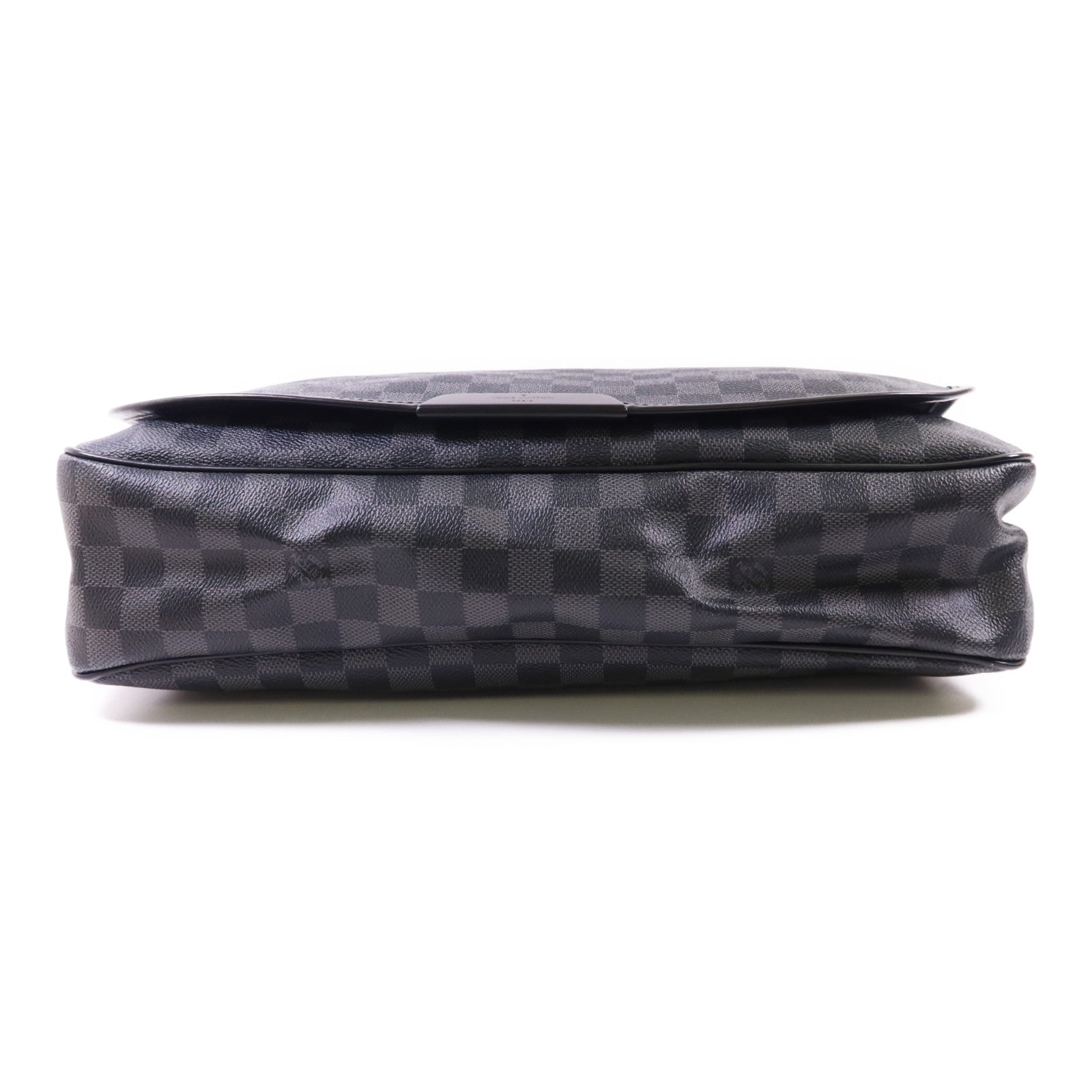 LOUIS VUITTON Damier Graphite Daniel GM銀扣肩背袋