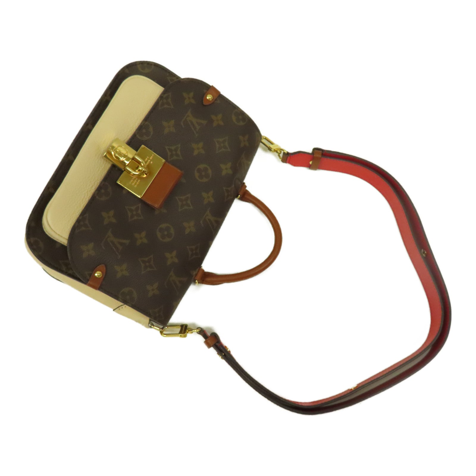 LOUIS VUITTON Monogram Vaugirard金扣手挽肩背兩用袋啡色/米色