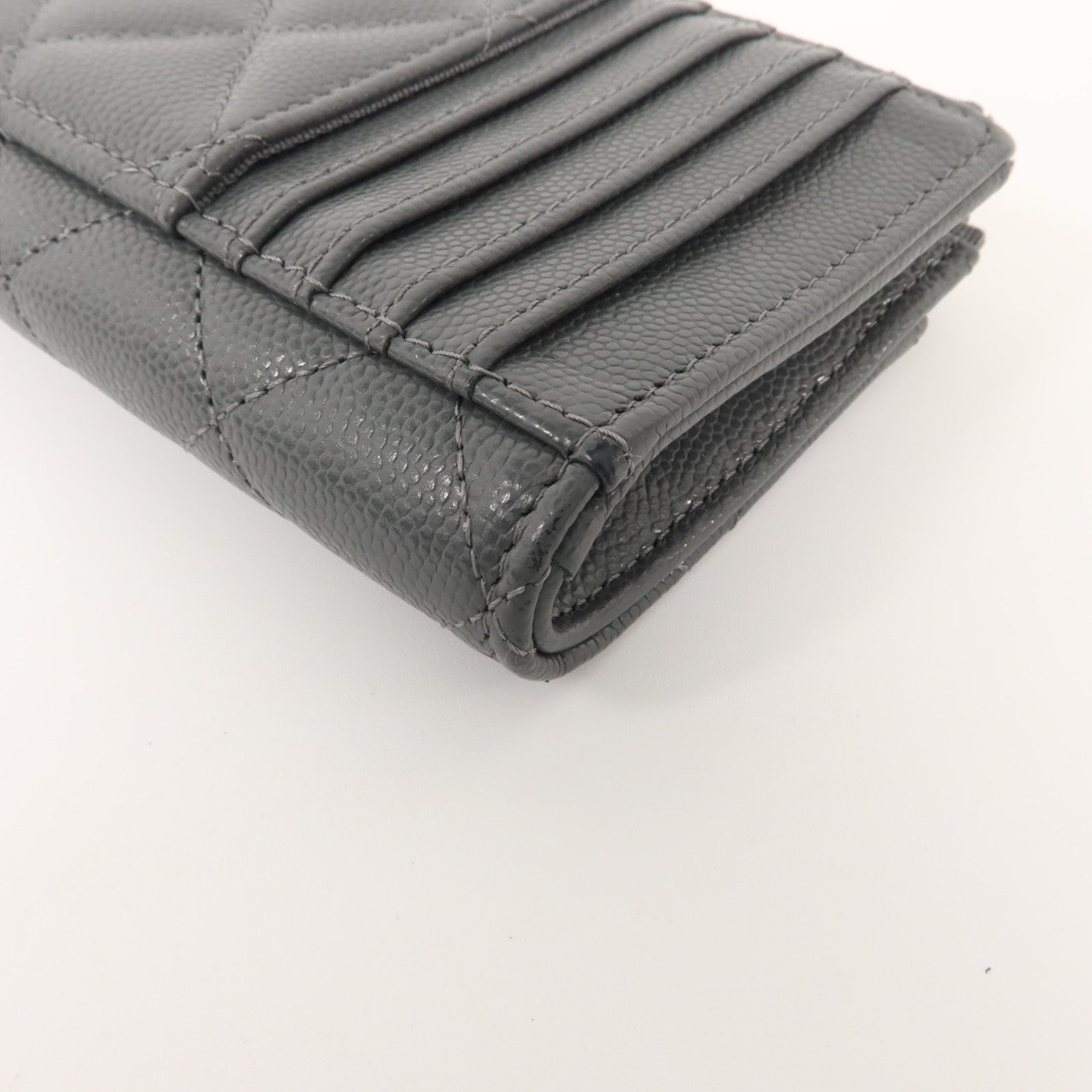 CHANEL 牛皮皮革CC Logo Zipper Wallet錢包