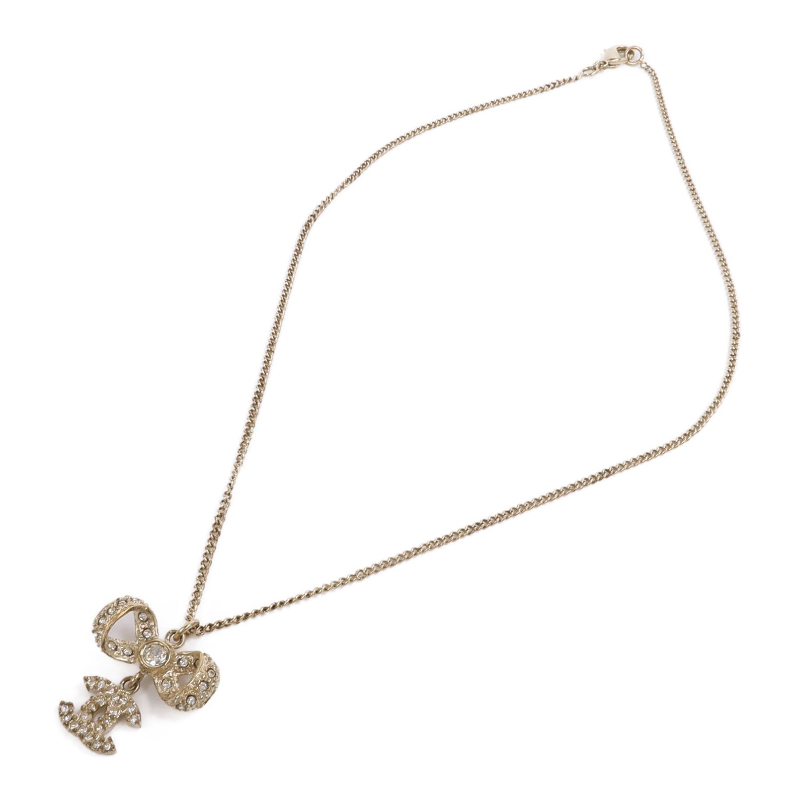 CHANEL 金屬Vintage Necklace水晶項鍊