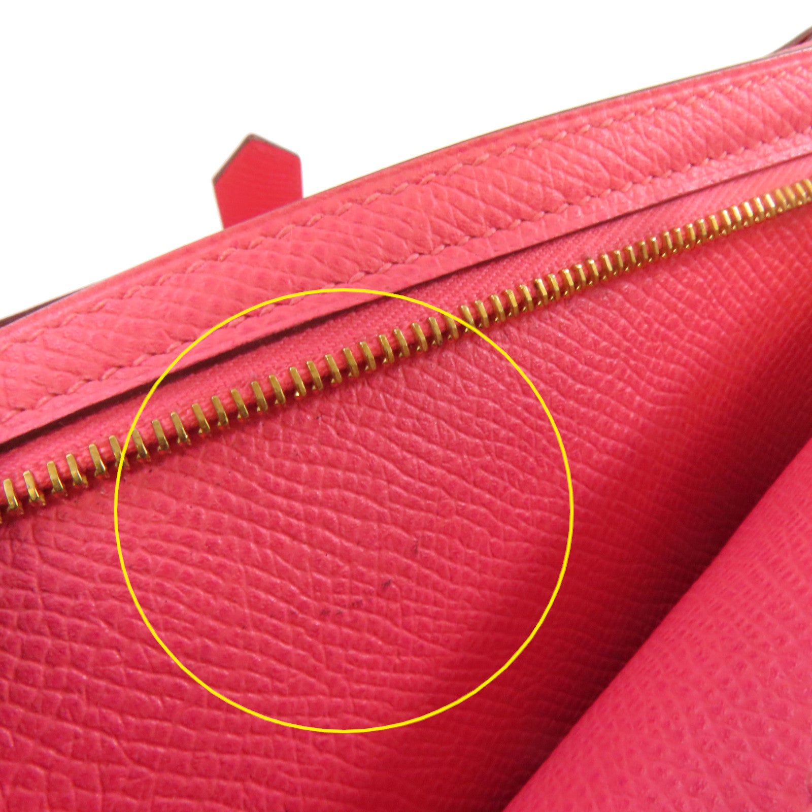 HERMES **【激減優惠】Togo皮革Bearn Long Wallet金扣長錢包粉紅色