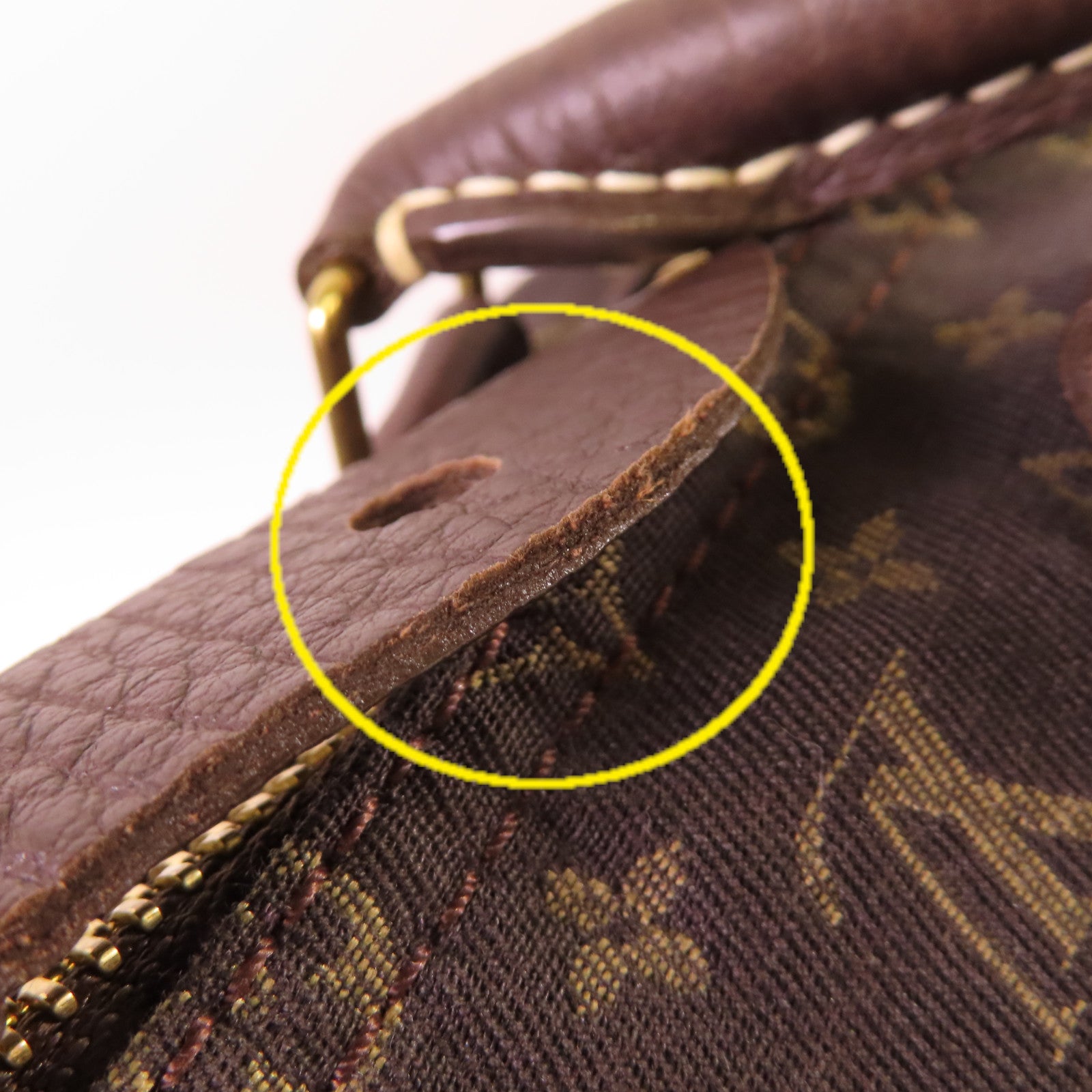LOUIS VUITTON Monogram Mini Speedy 30 Hand Bag金扣手挽袋啡色