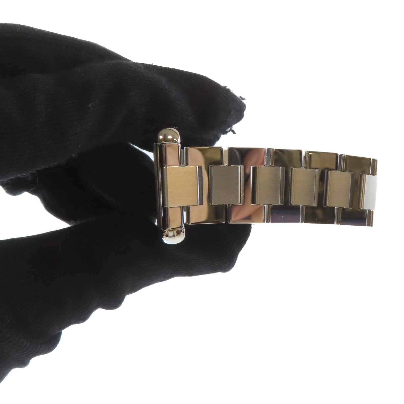 CARTIER Tank Solo不鏽鋼手錶自動機芯白色#15cm