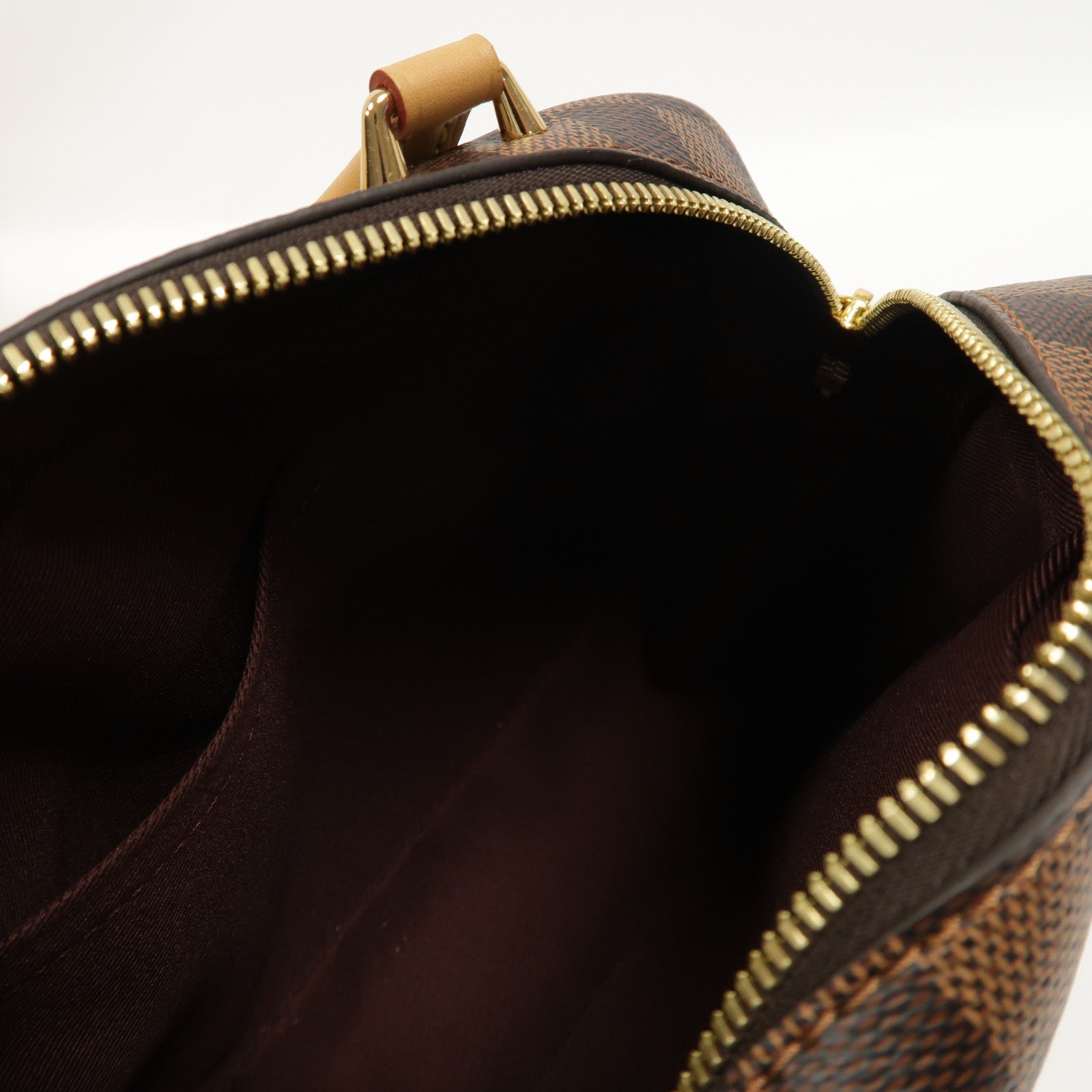LOUIS VUITTON Damier Valisette Souple BB金扣手挽肩背兩用袋啡色