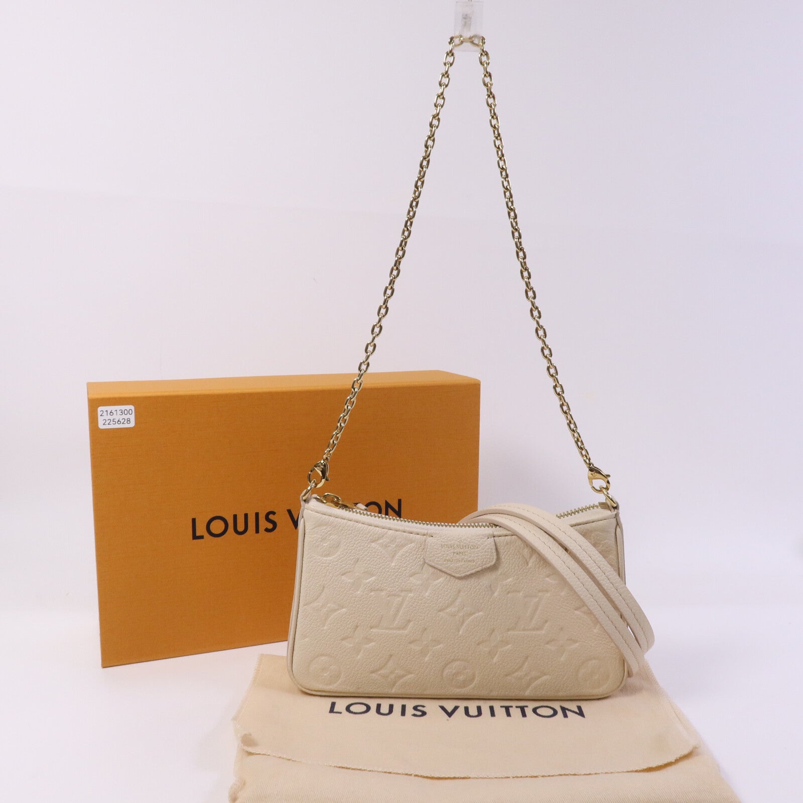 LOUIS VUITTON Monogram Empreinte Easy Pouch On Strap金扣手挽肩背兩用袋