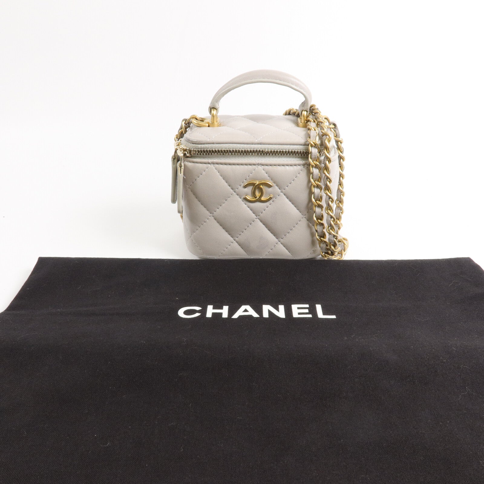 CHANEL 羊皮皮革Mini Vanity Case手挽肩背兩用袋
