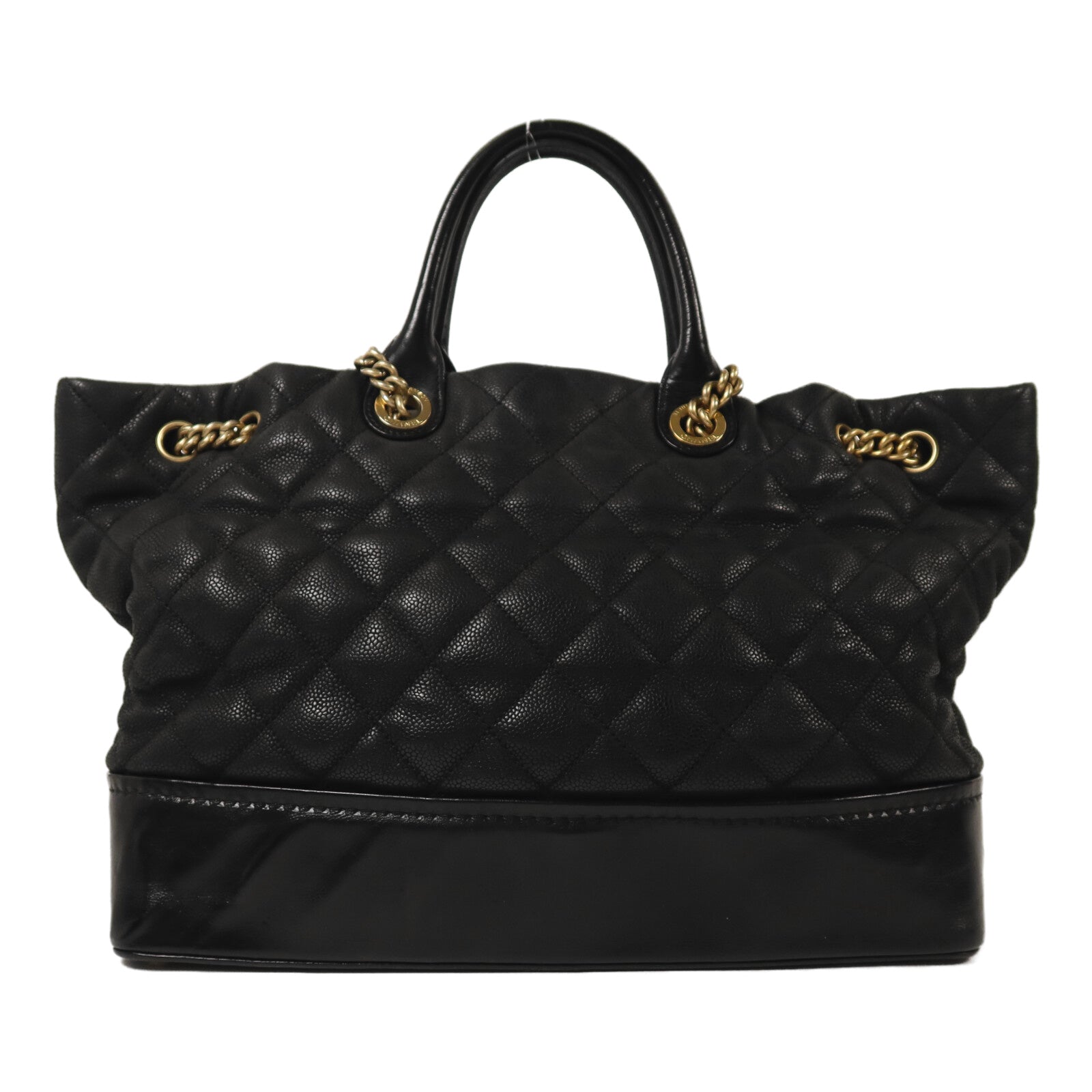 CHANEL 牛皮皮革2 Way Shoulder金扣鏈帶手挽肩背兩用