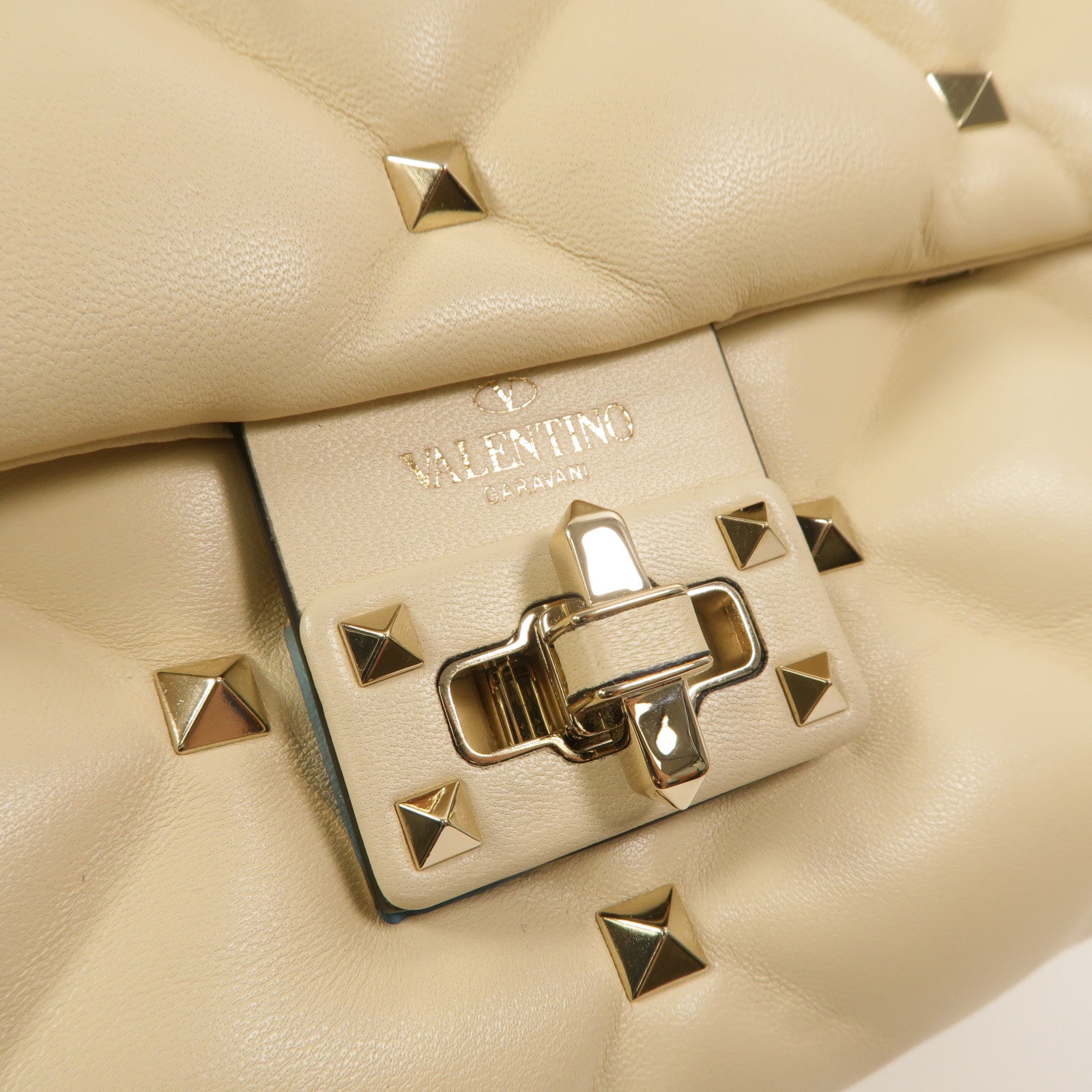 Valentino 牛皮皮革Candystud Medium手挽肩背兩用袋