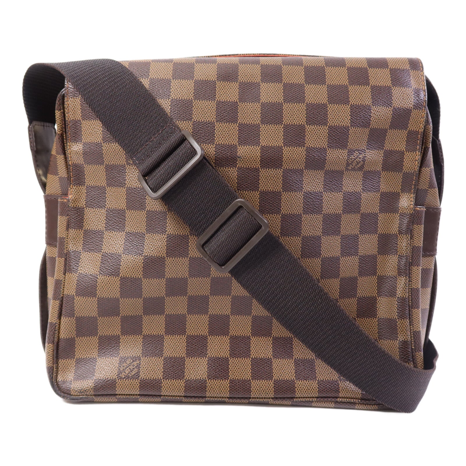 LOUIS VUITTON Damier Ebene Naviglio金扣肩背袋