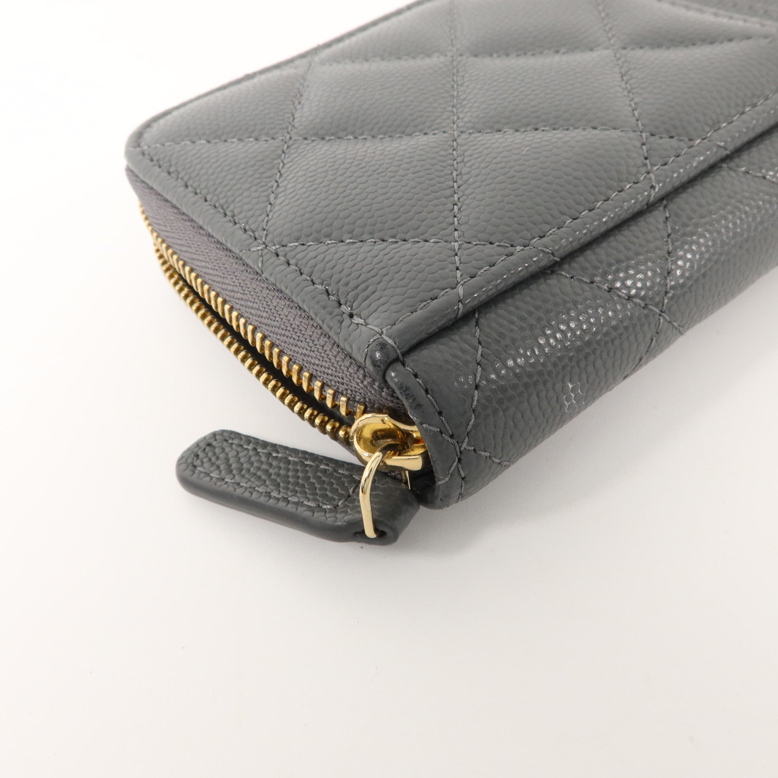 CHANEL 牛皮皮革CC Logo Zipper Wallet錢包