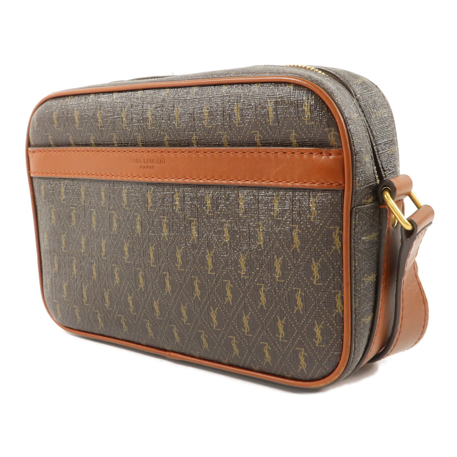 SAINT LAURENT 塗層帆布Camera Bag肩背袋