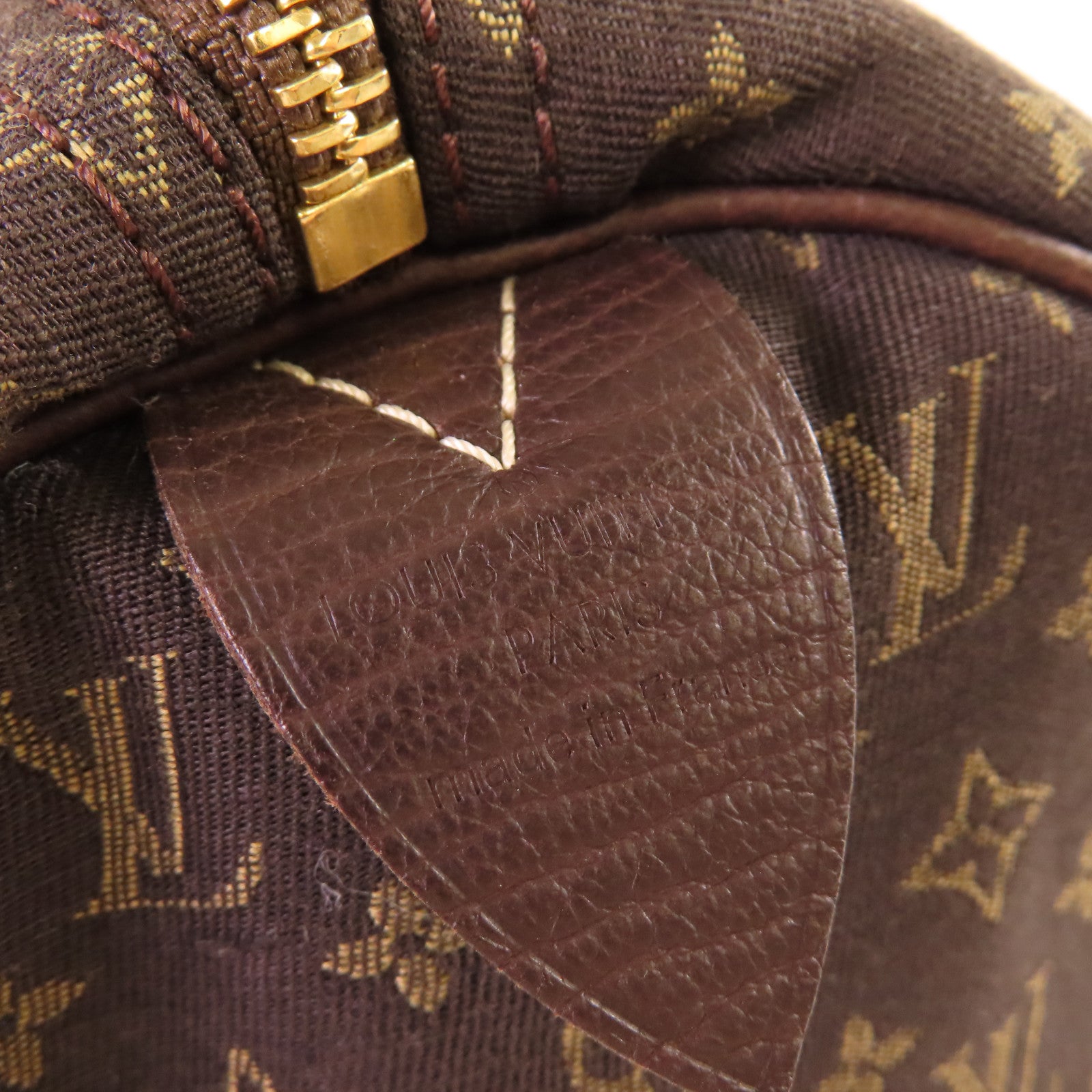 LOUIS VUITTON Monogram Mini Speedy 30 Hand Bag金扣手挽袋啡色