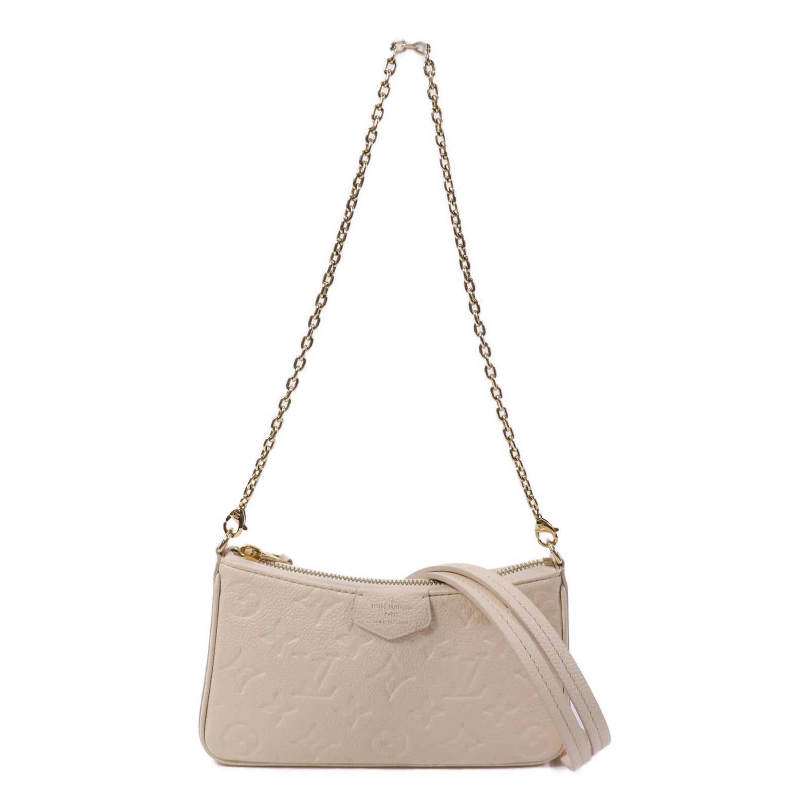 LOUIS VUITTON Monogram Empreinte Easy Pouch On Strap金扣手挽肩背兩用袋