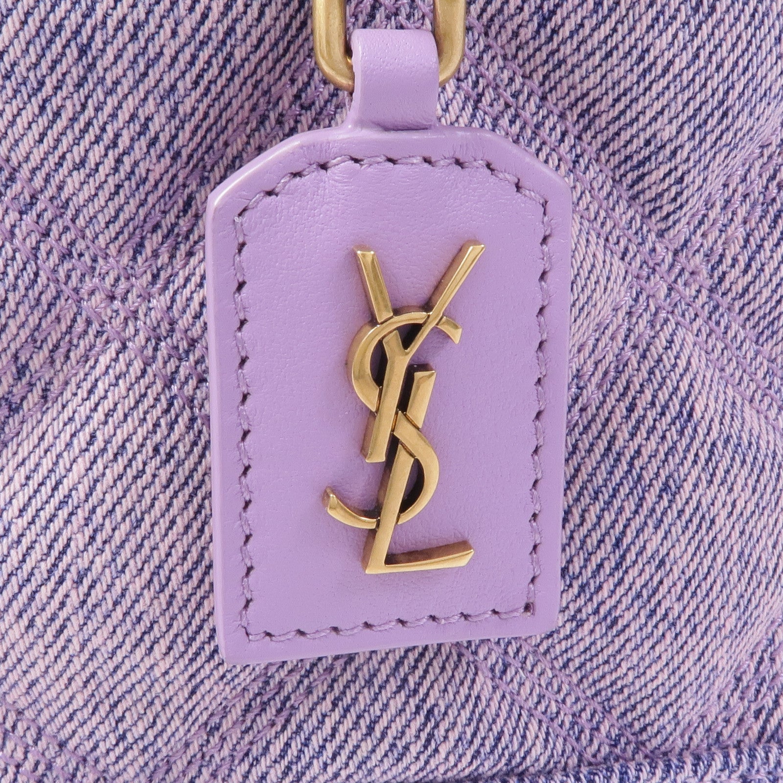 YVES SAINT LAURENT 牛仔布Paris 80's Vanity Bag金扣肩背袋