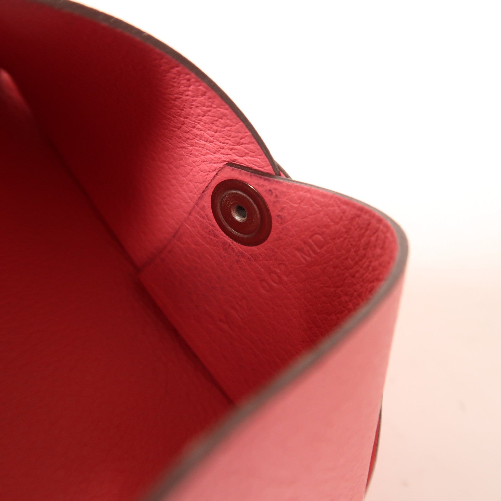 HERMES PHW Calvi Card Holder Evercolor Leather Rose Lipstick