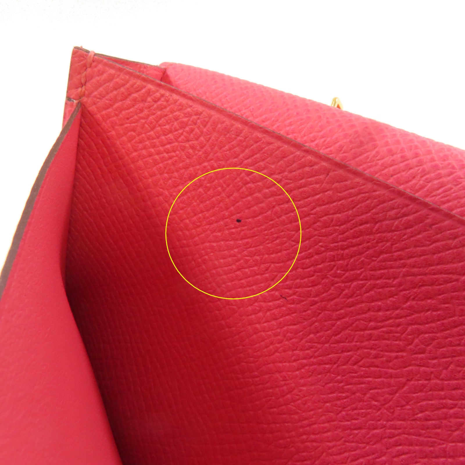 HERMES **【激減優惠】Togo皮革Bearn Long Wallet金扣長錢包粉紅色