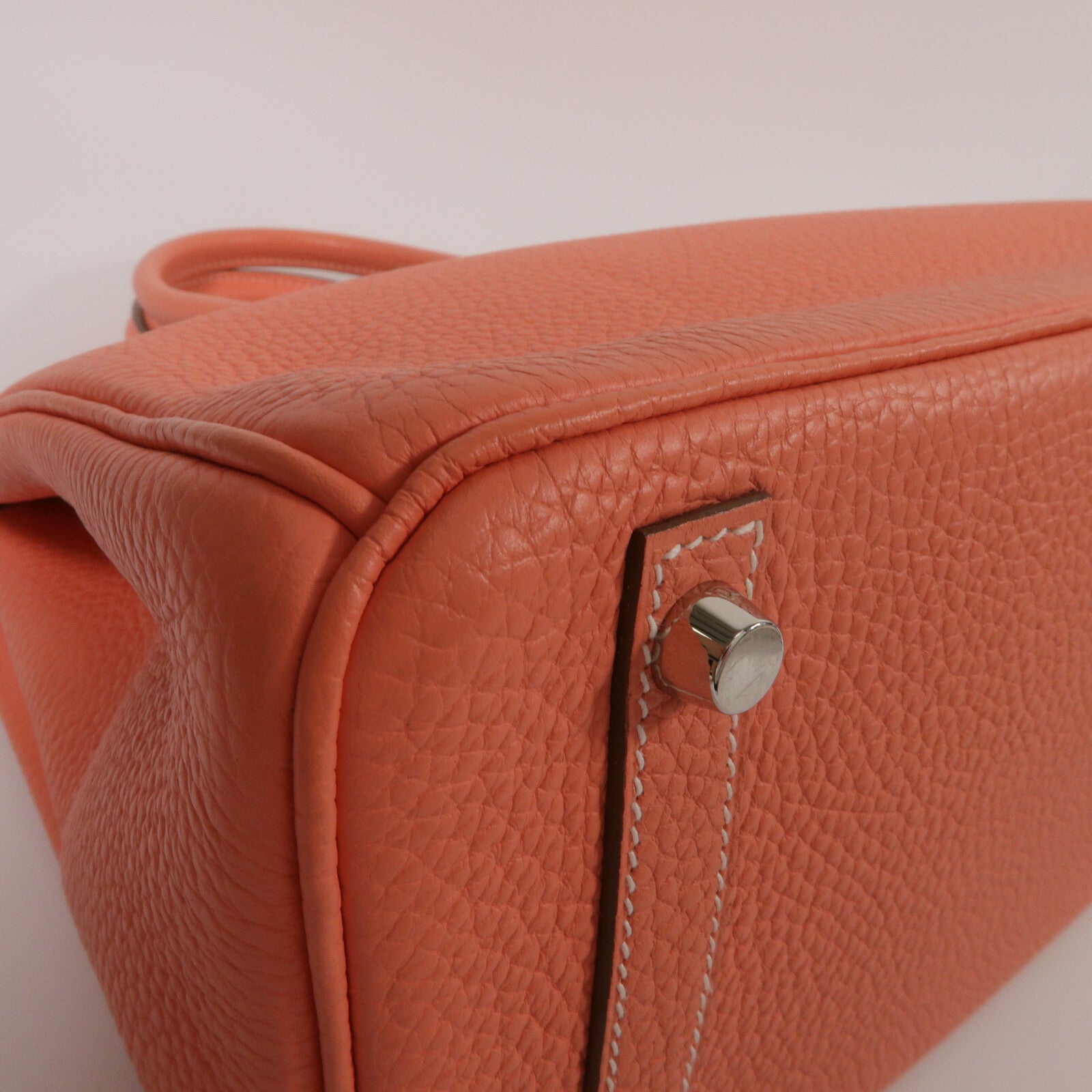 HERMES Clemence皮革Birkin 30手挽袋Crevette