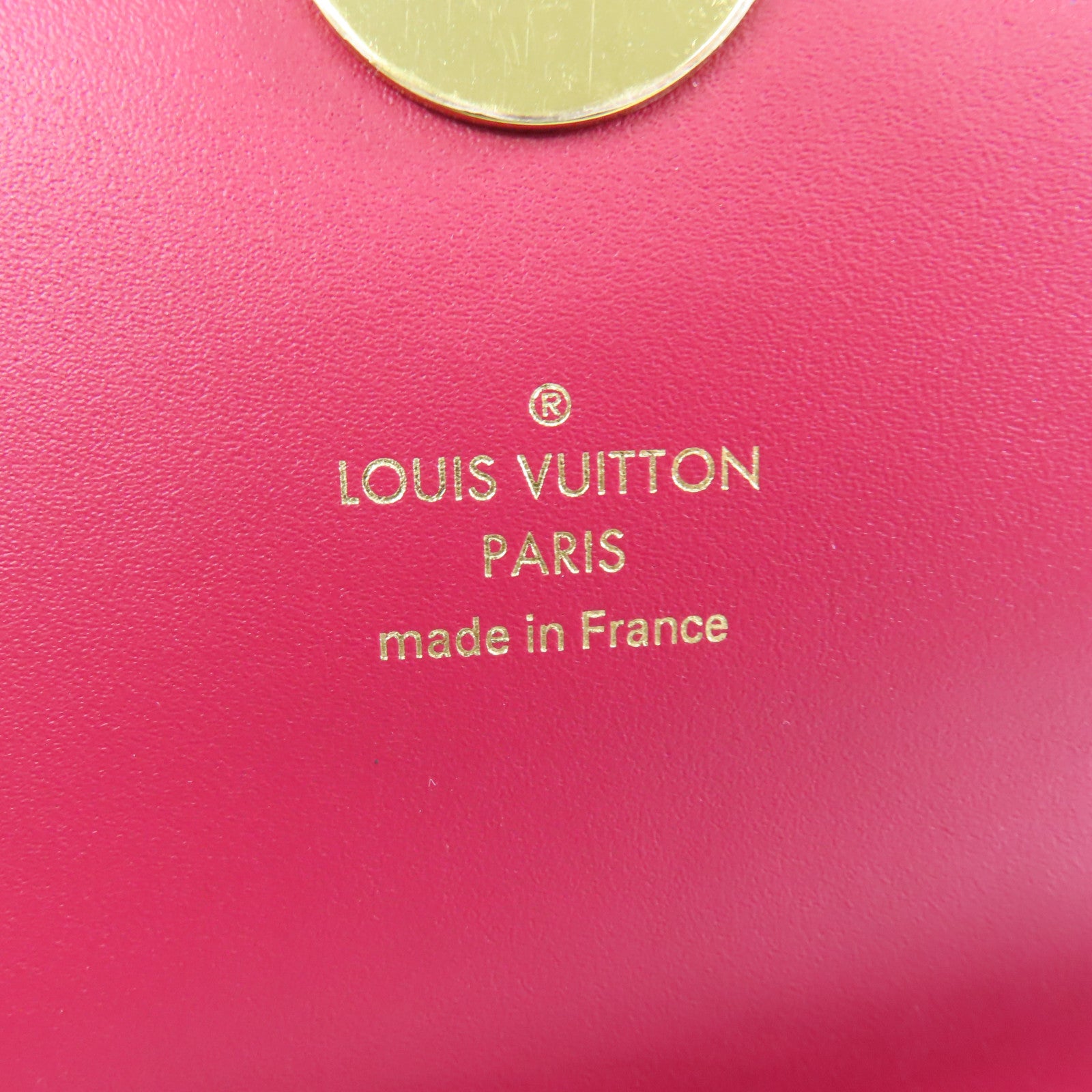LOUIS VUITTON Monogram Flore金扣鏈帶肩背袋棕色/粉紅色