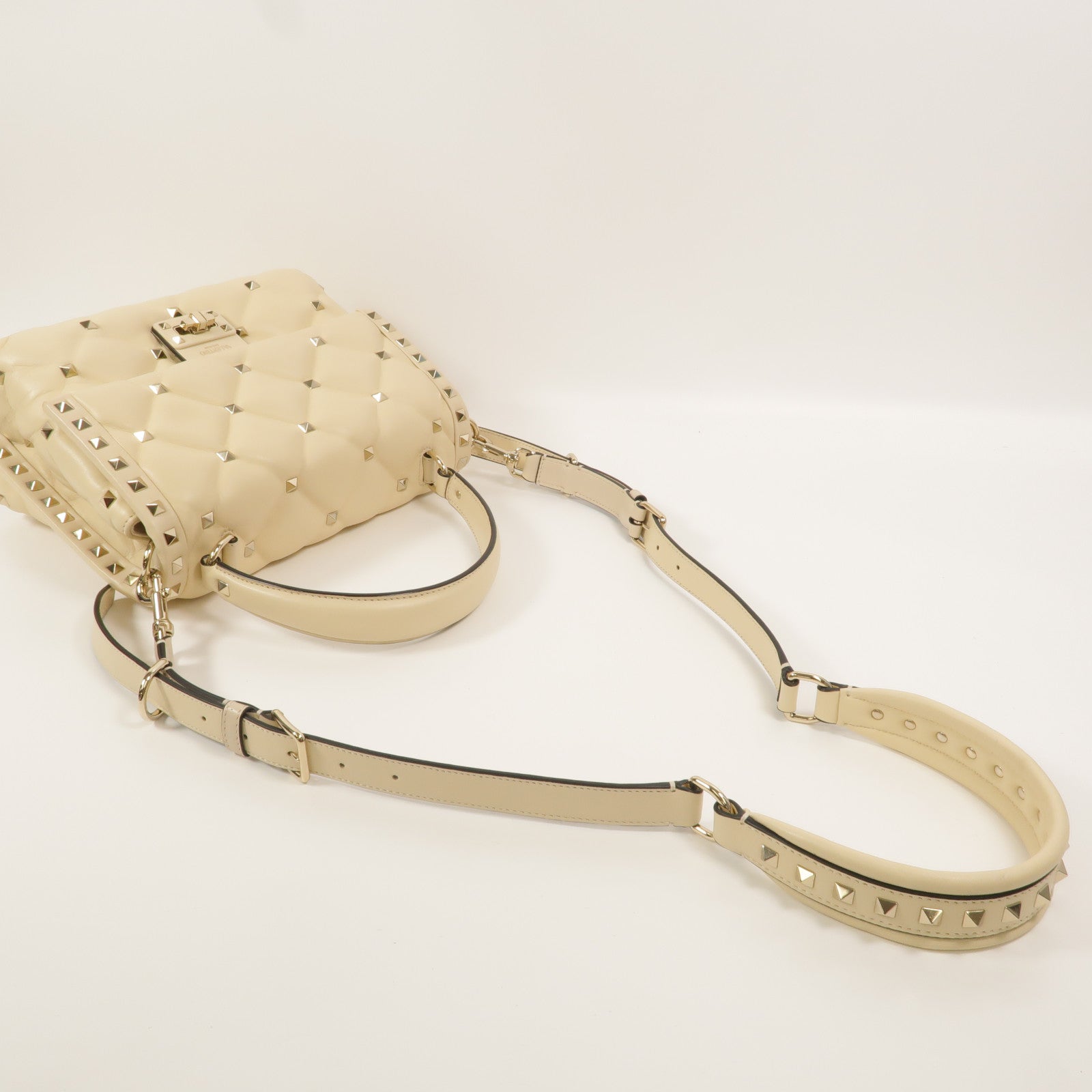 Valentino 牛皮皮革Candystud Medium手挽肩背兩用袋