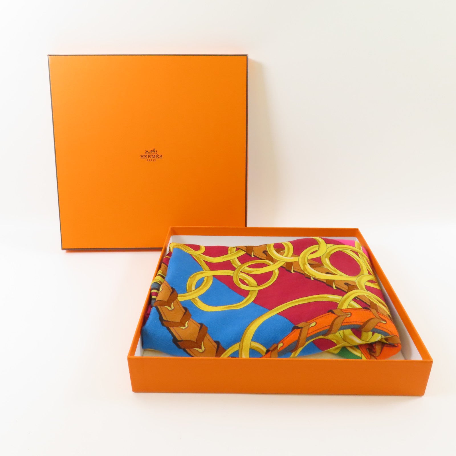 HERMES Cashmere/絲質Scarf 140x140圍巾