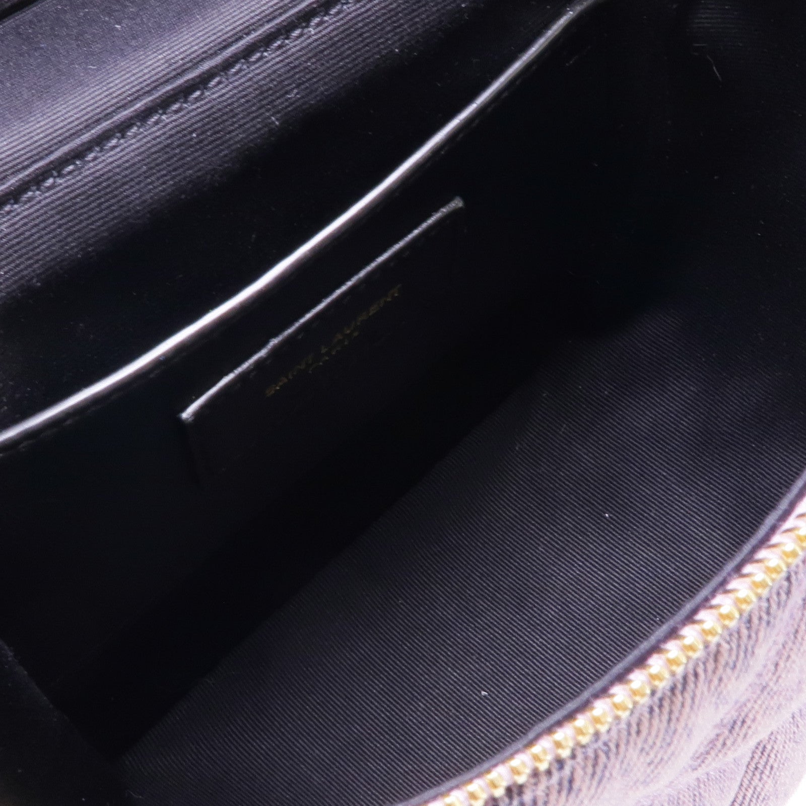 YVES SAINT LAURENT 牛仔布Paris 80's Vanity Bag金扣肩背袋