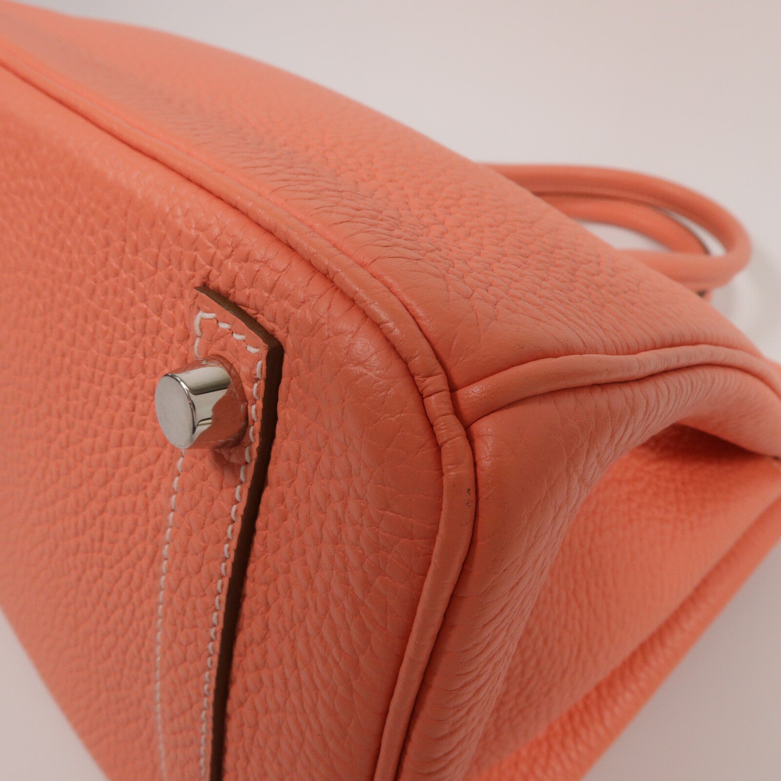 HERMES Clemence皮革Birkin 30手挽袋Crevette