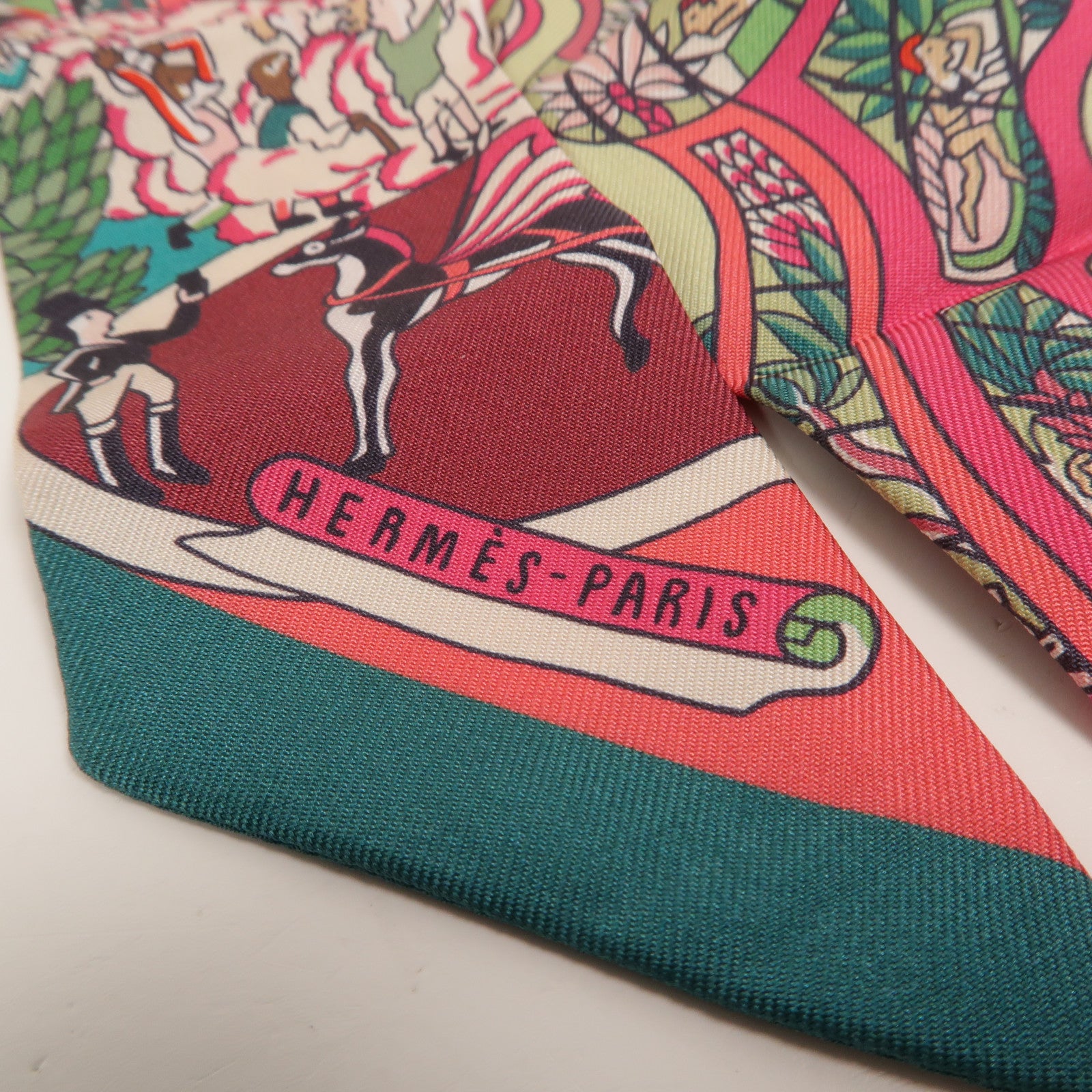HERMES 絲質Twilly絲巾