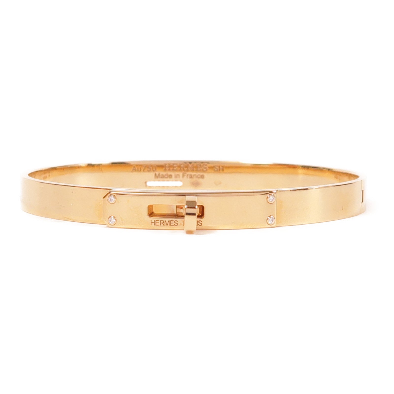 HERMES 18K玫瑰金Kelly Bracelet手鐲