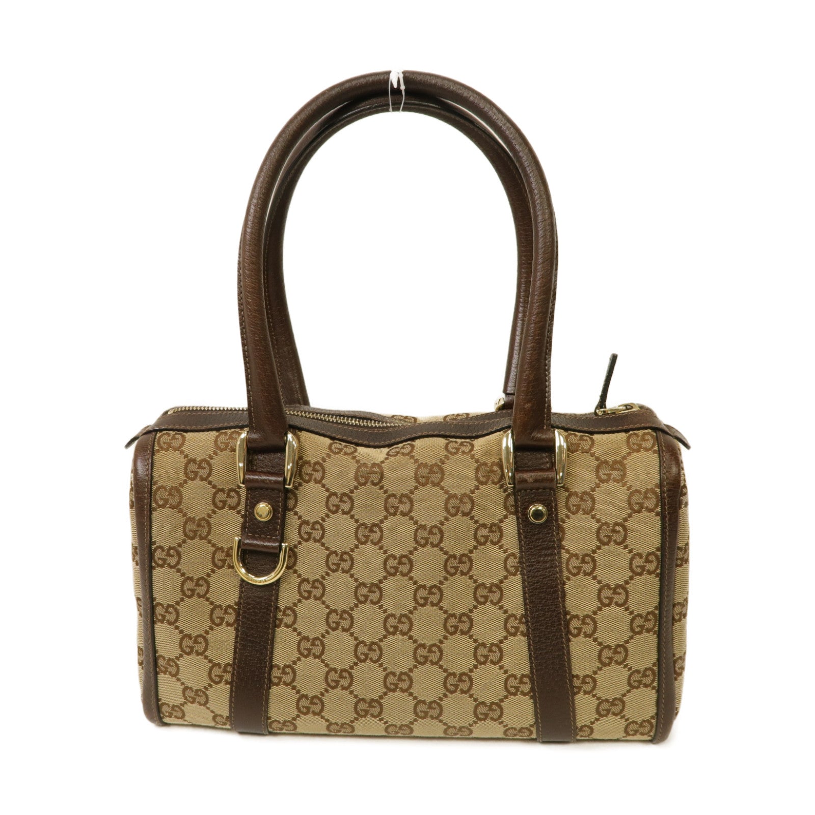 GUCCI 帆布Hand Bag手挽袋銀扣手挽袋啡色