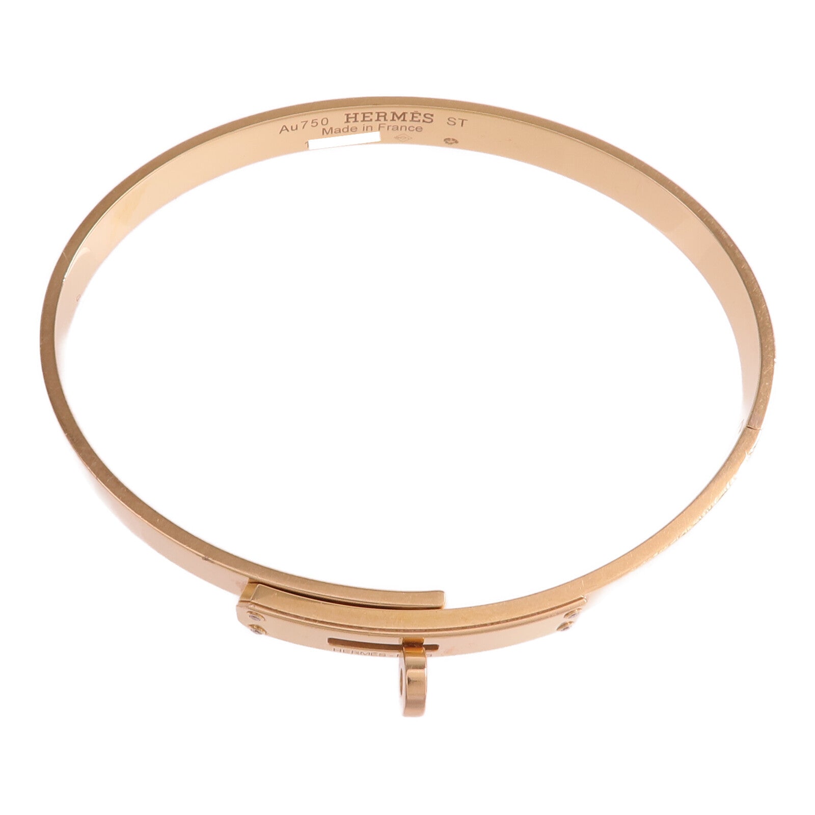 HERMES 18K玫瑰金Kelly Bracelet手鐲