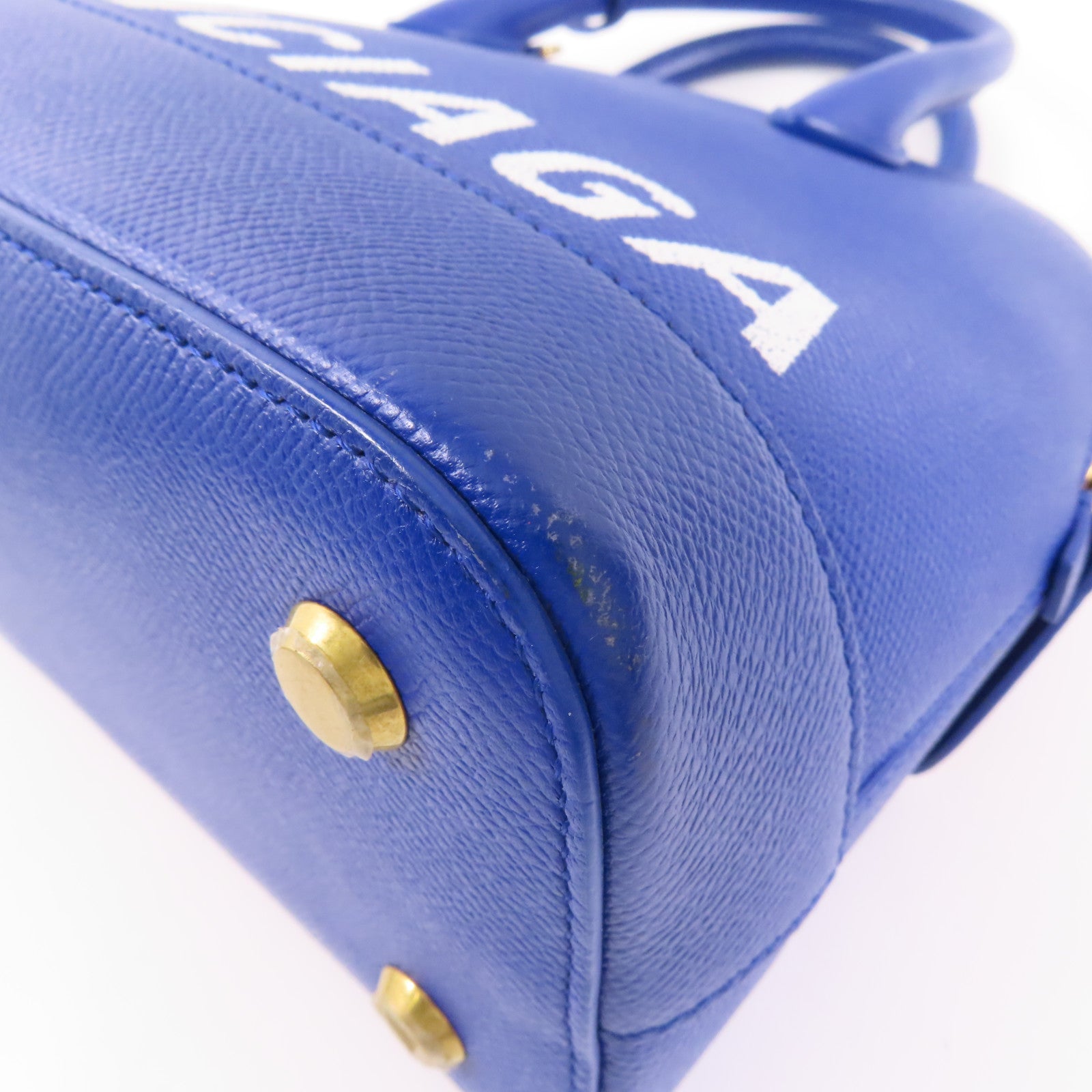 BALENCIAGA GHW Ville Top Handle S 2 Way Shoulder Bag 518873 Calfskin Leather